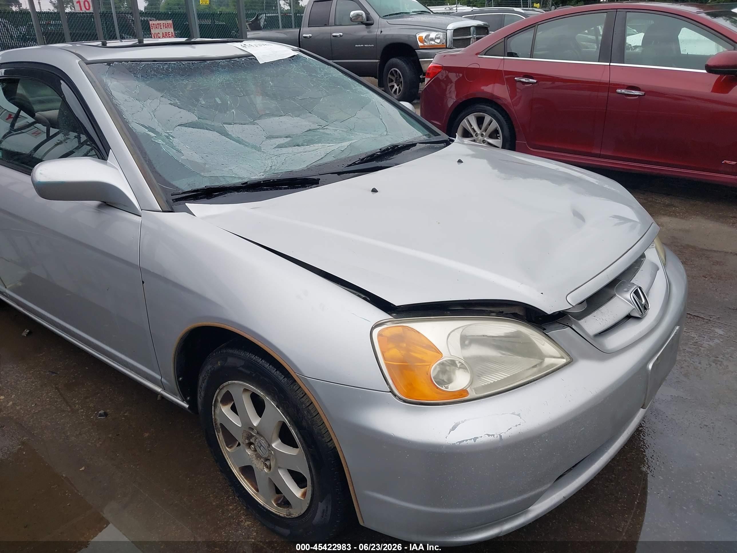 2003 Honda Civic Ex Silver vin: 1HGEM22023L085284