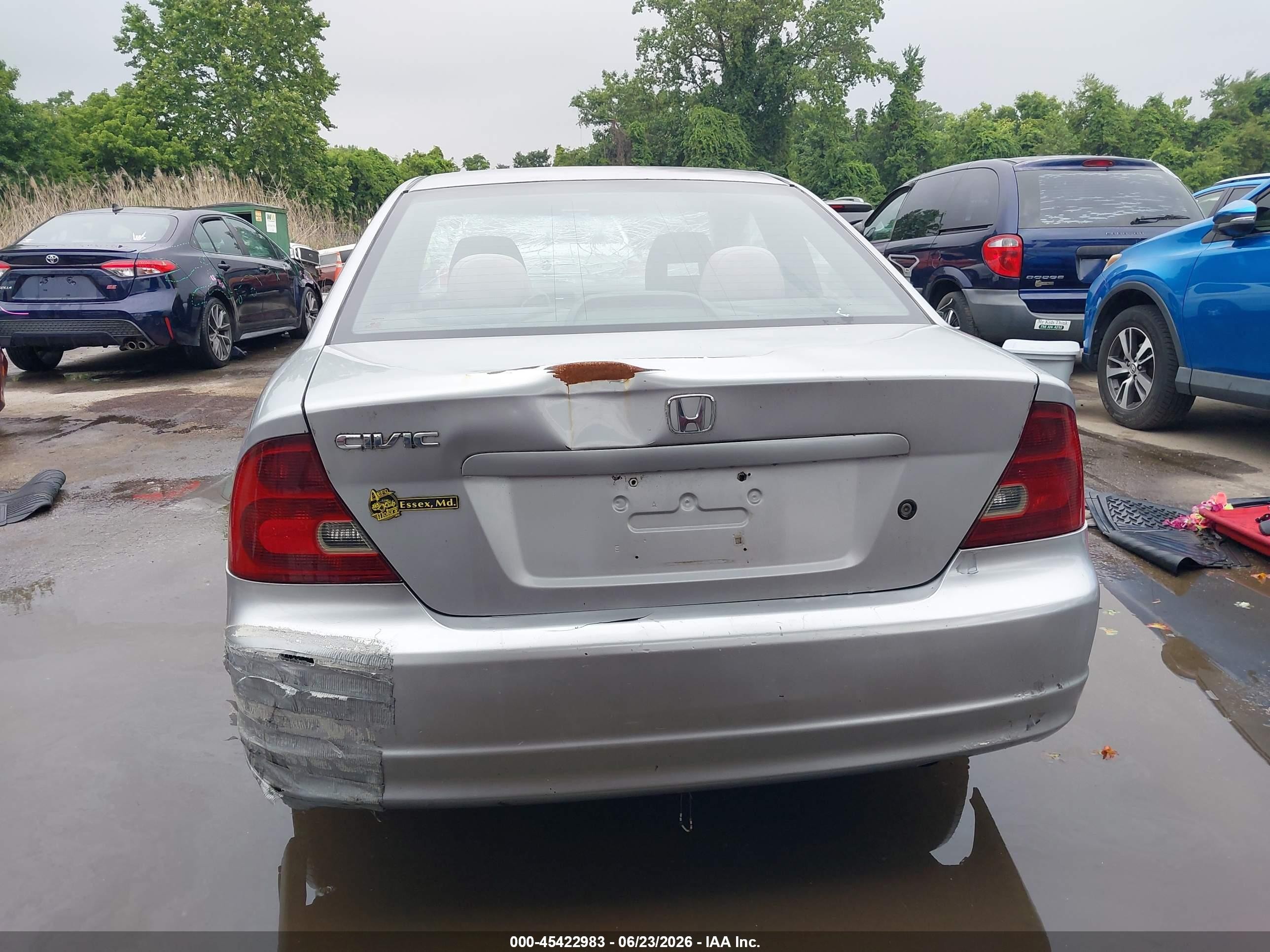 2003 Honda Civic Ex Silver vin: 1HGEM22023L085284