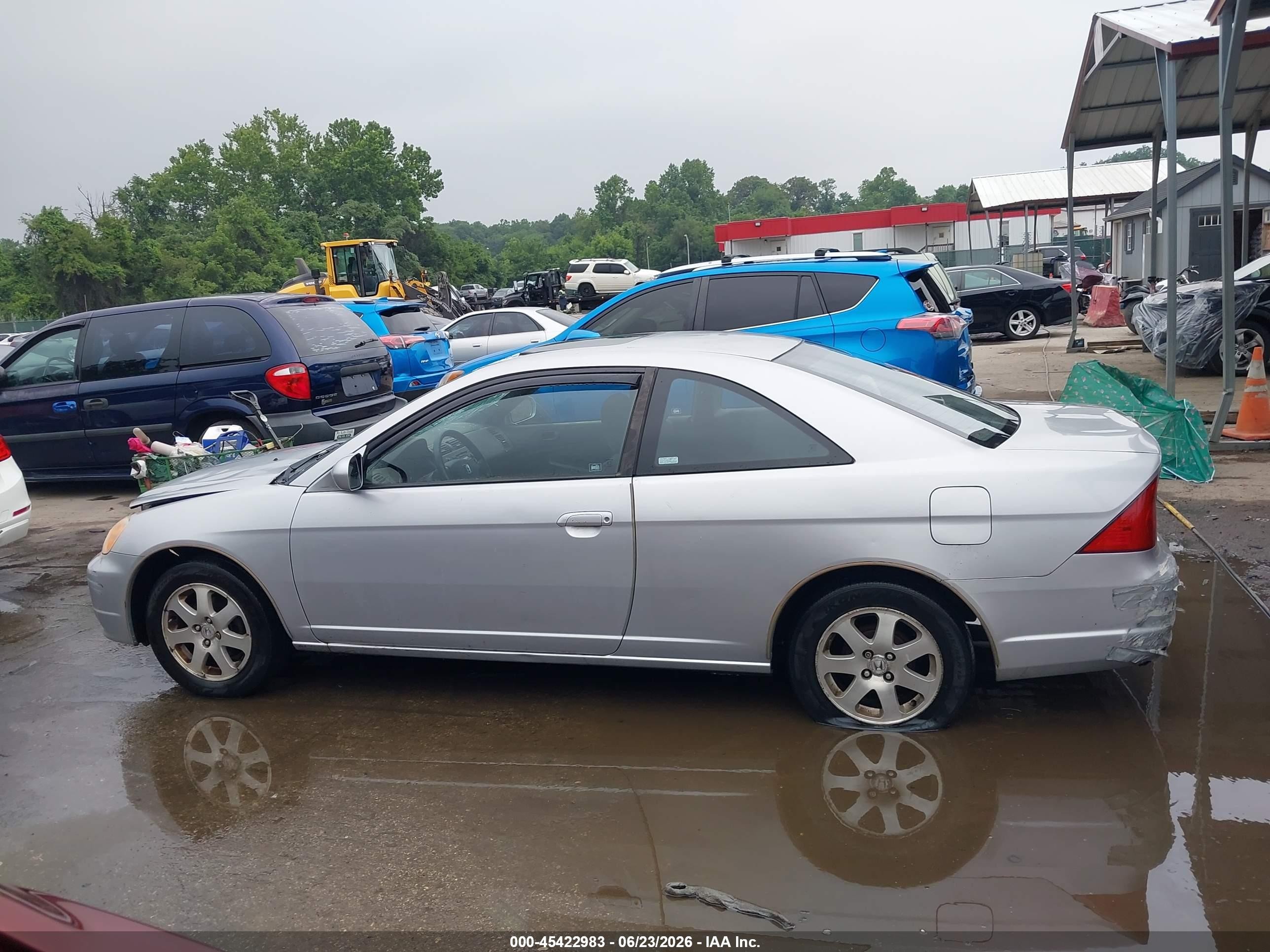 2003 Honda Civic Ex Silver vin: 1HGEM22023L085284