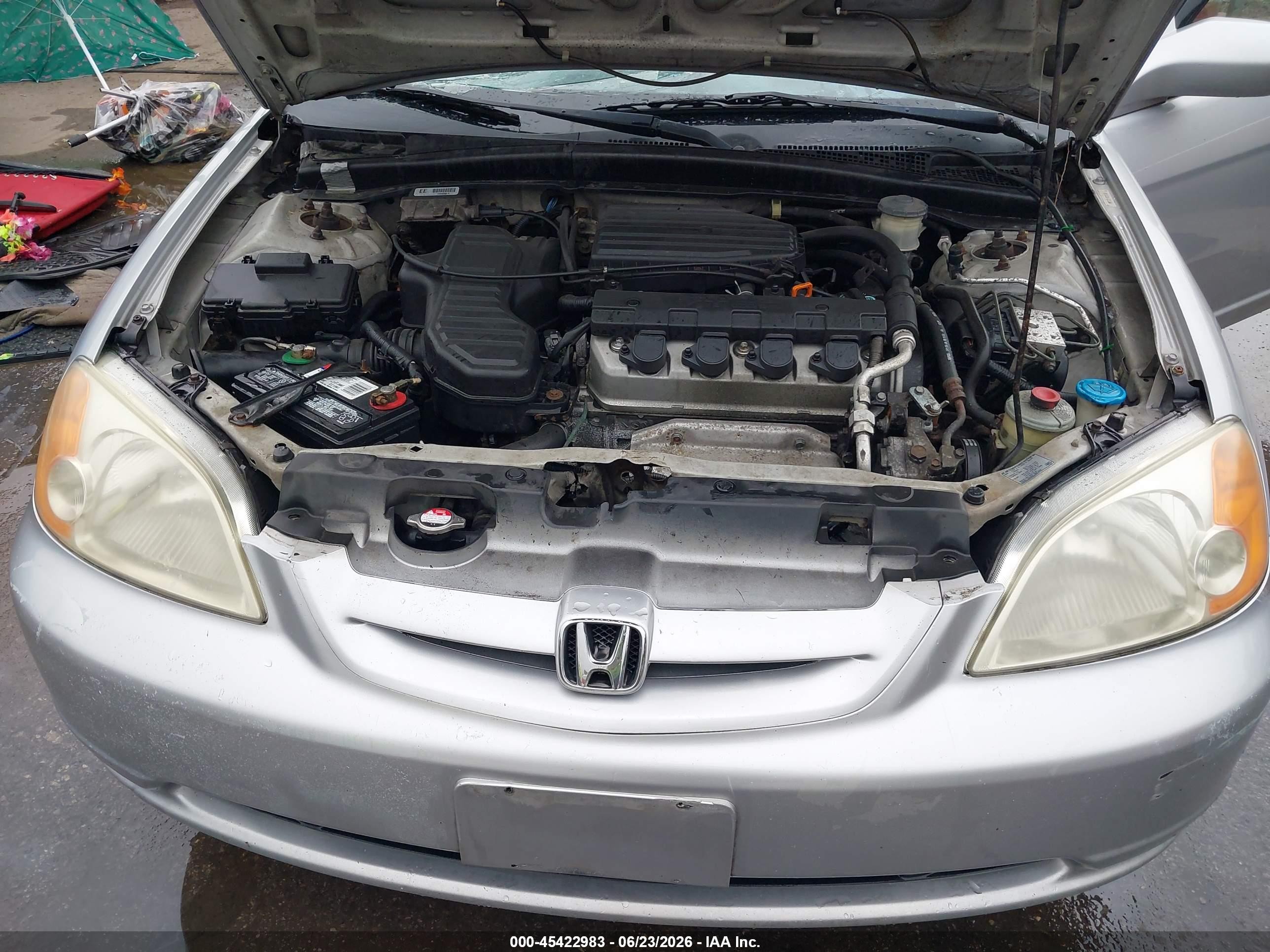 2003 Honda Civic Ex Silver vin: 1HGEM22023L085284