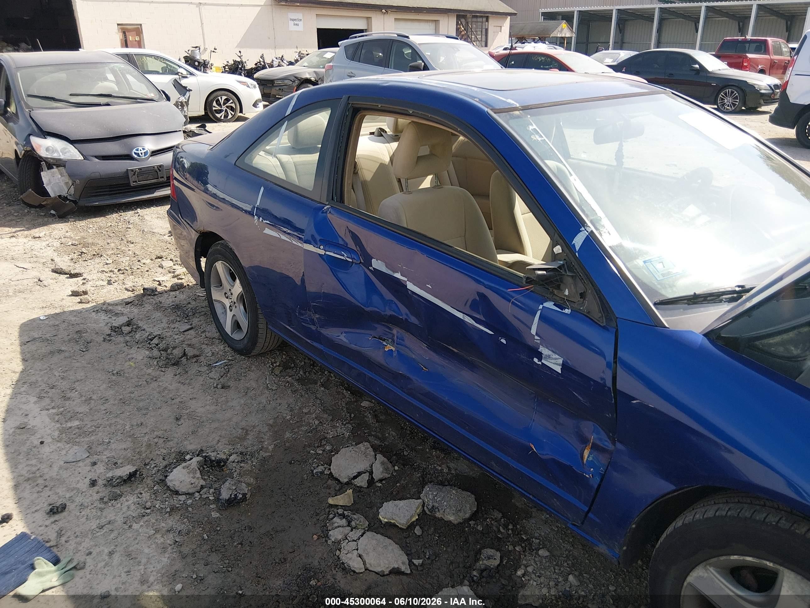 2004 Honda Civic Ex Blue vin: 1HGEM22024L079308