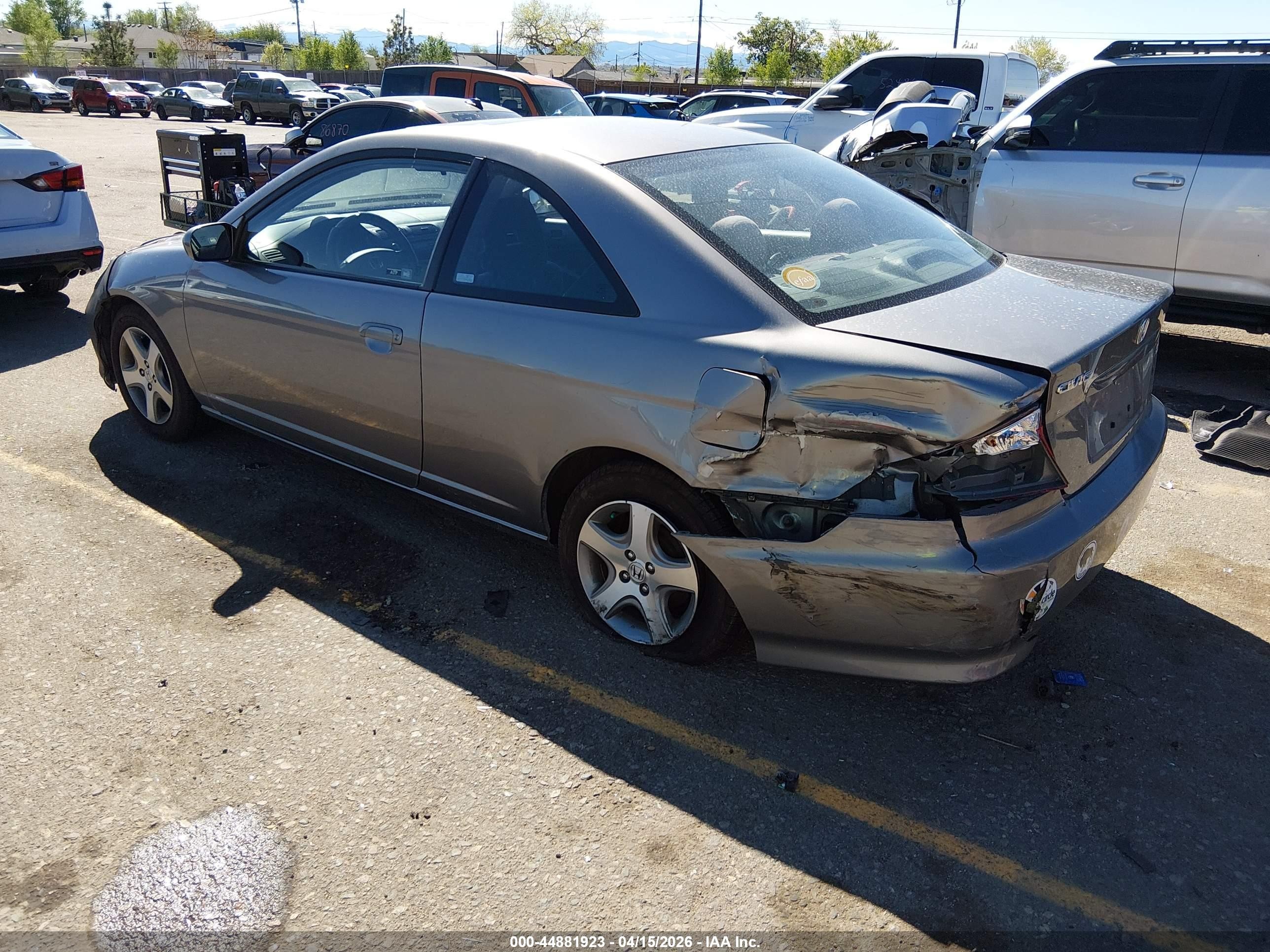 2004 Honda Civic Ex Gray vin: 1HGEM22044L007946