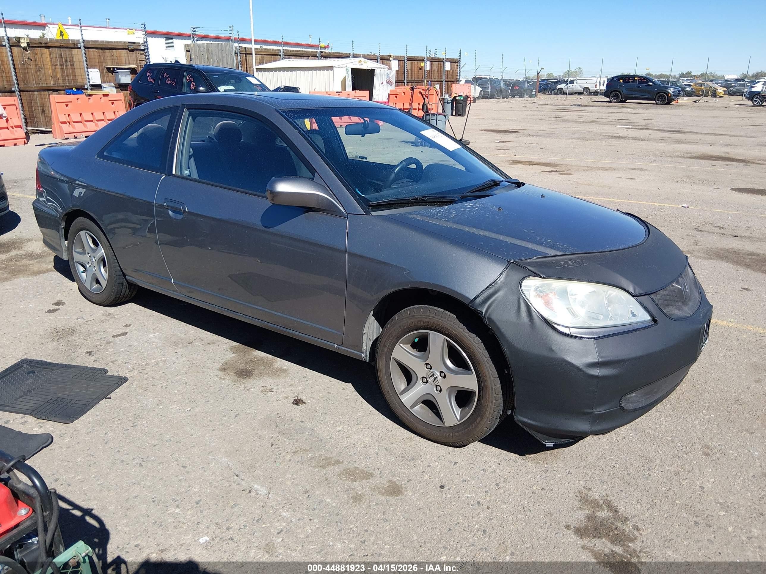 2004 Honda Civic Ex Gray vin: 1HGEM22044L007946