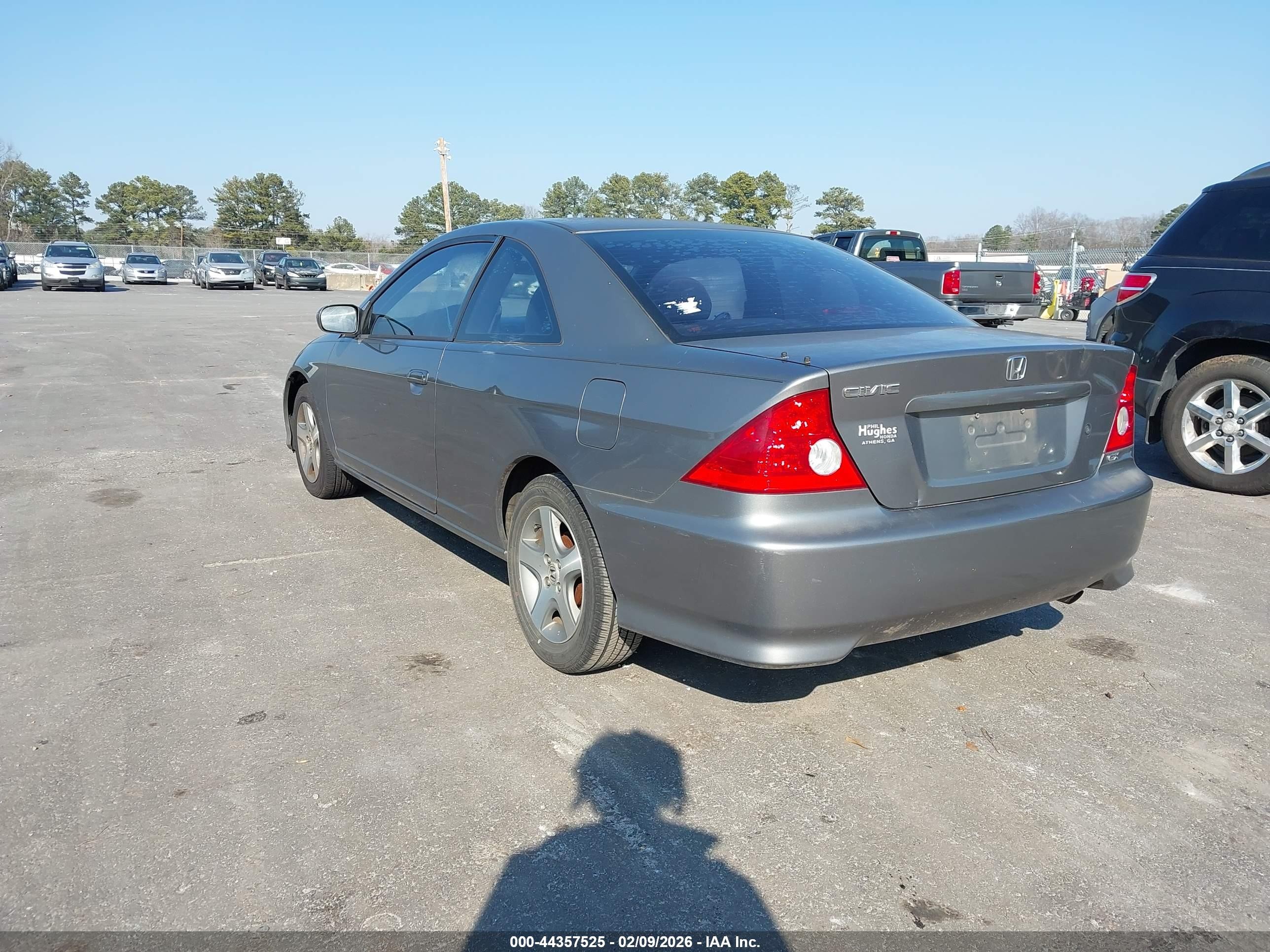 2005 Honda Civic Ex Gray vin: 1HGEM22045L049678