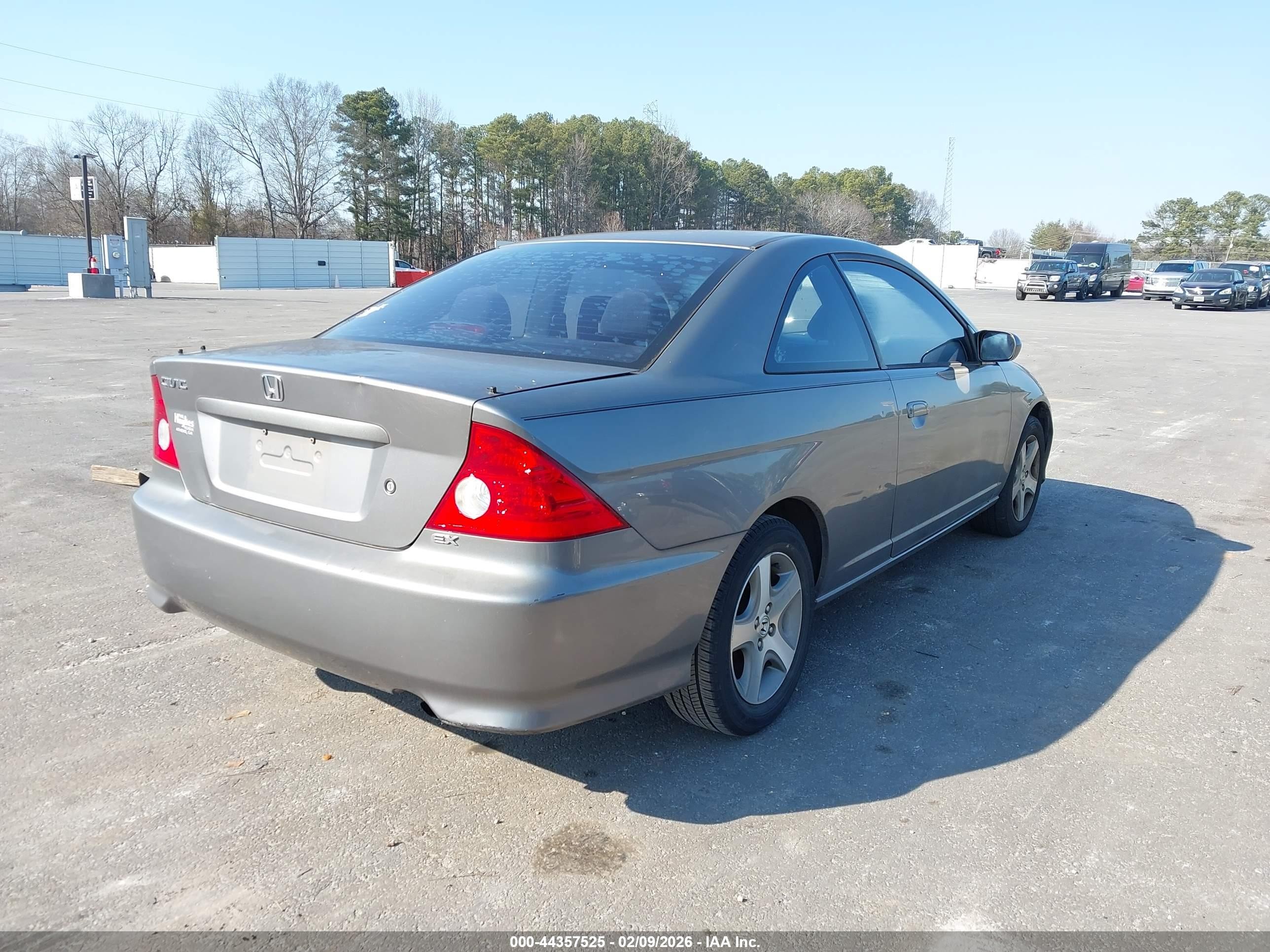 2005 Honda Civic Ex Gray vin: 1HGEM22045L049678