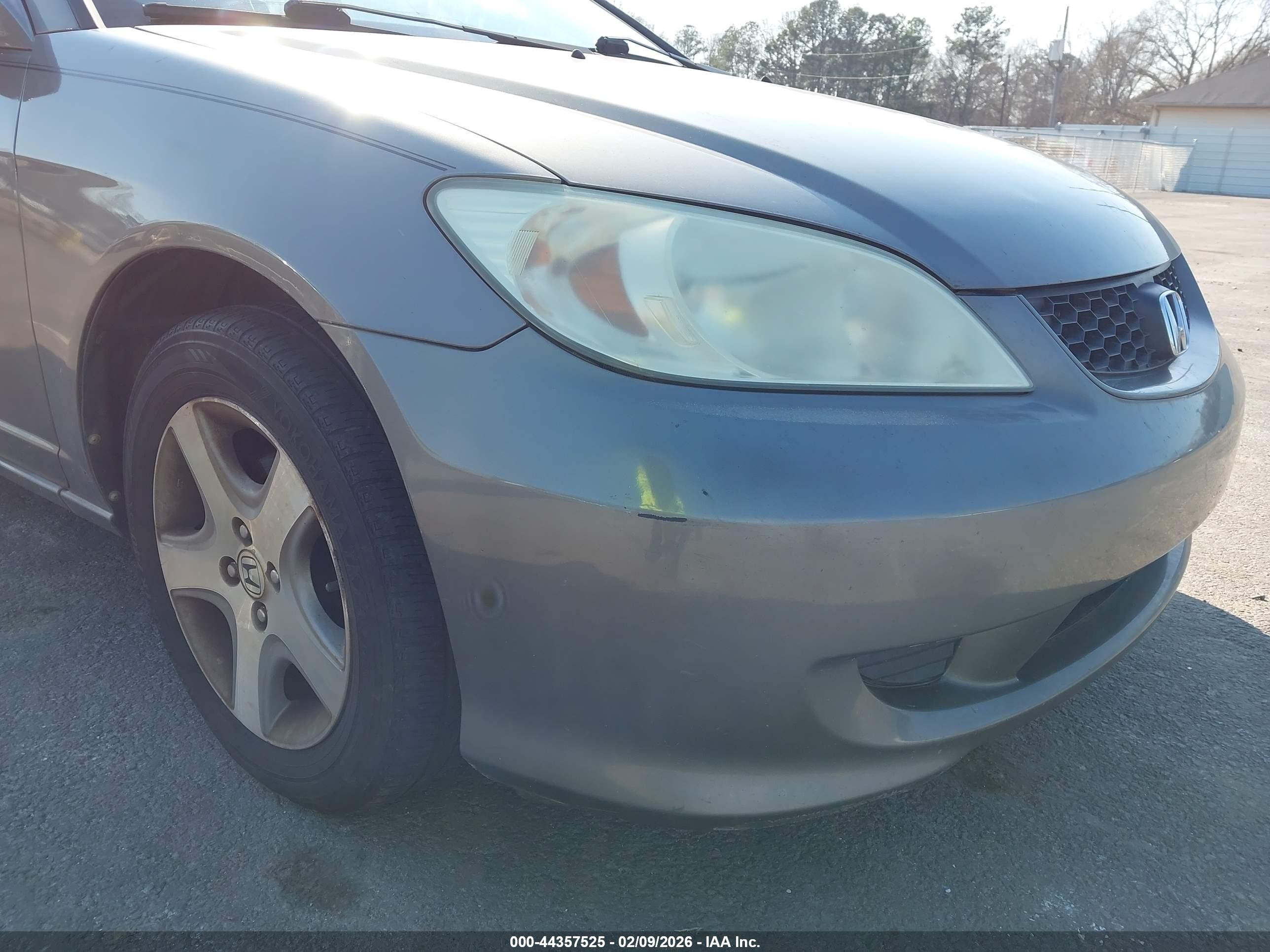 2005 Honda Civic Ex Gray vin: 1HGEM22045L049678