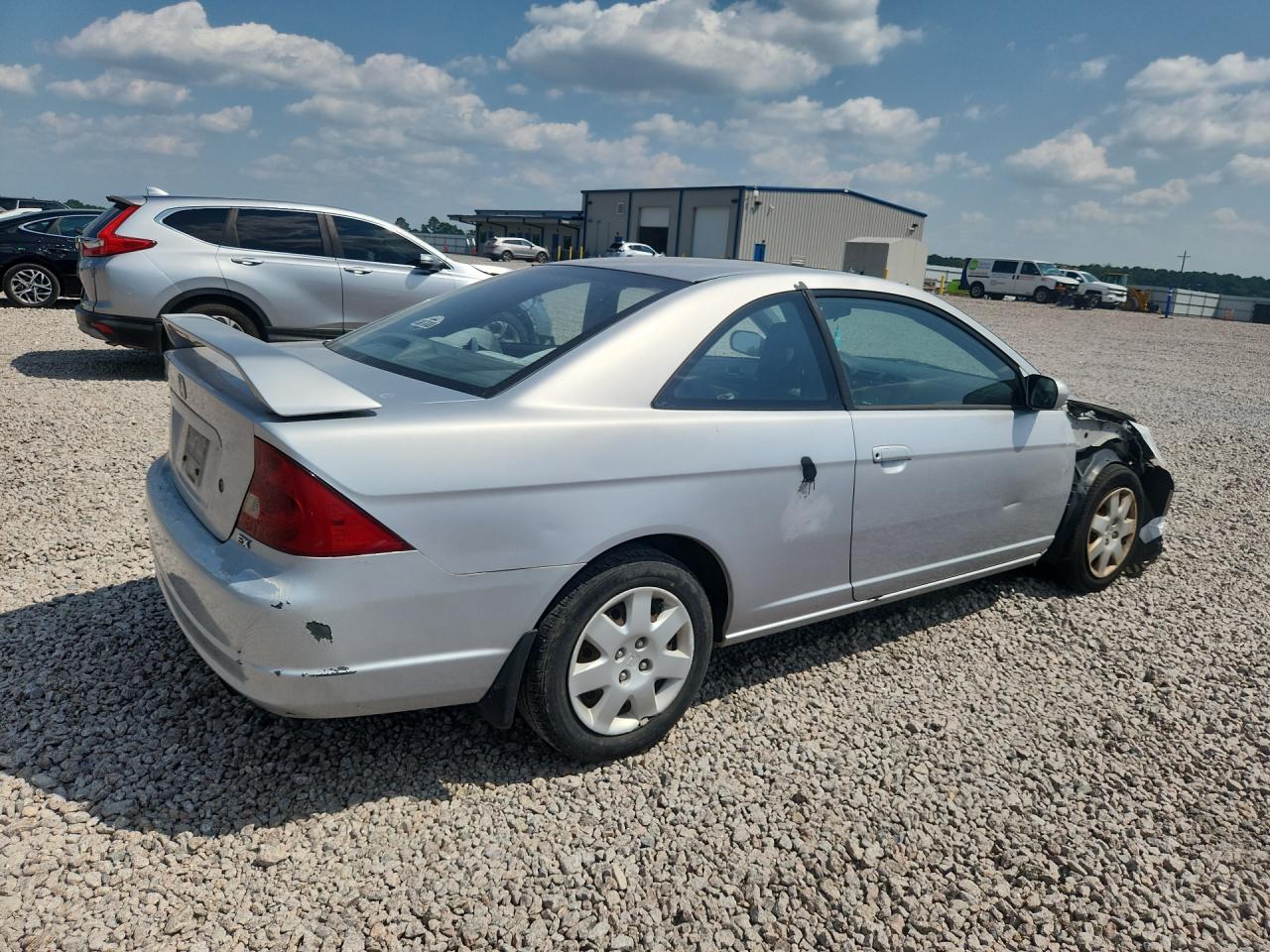 2002 Honda Civic Ex Gray vin: 1HGEM22072L080323
