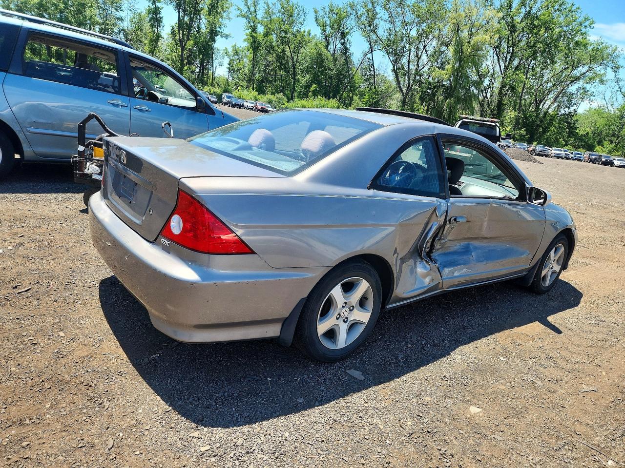 2005 Honda Civic Ex Gray vin: 1HGEM22075L053403