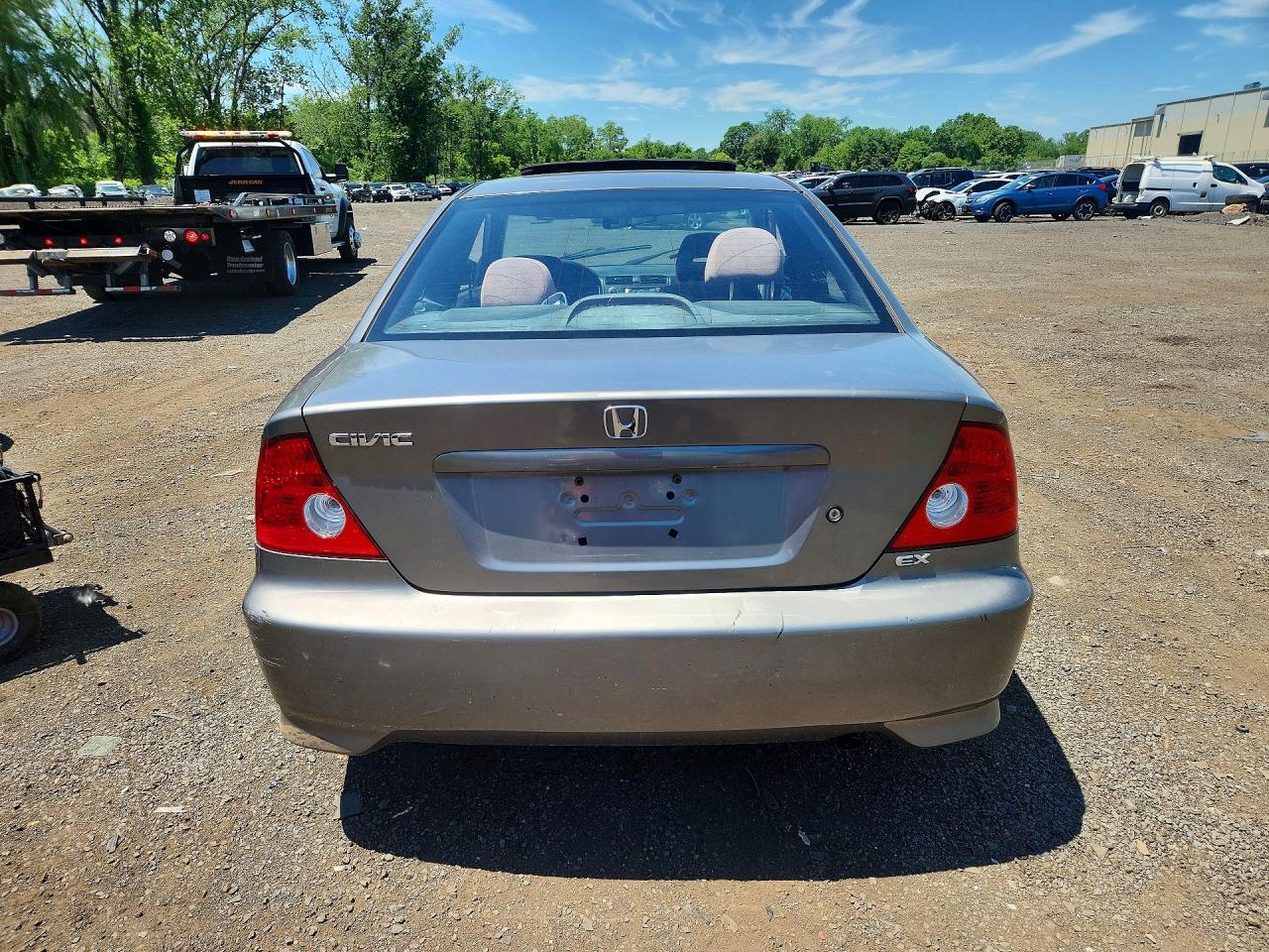 2005 Honda Civic Ex Gray vin: 1HGEM22075L053403