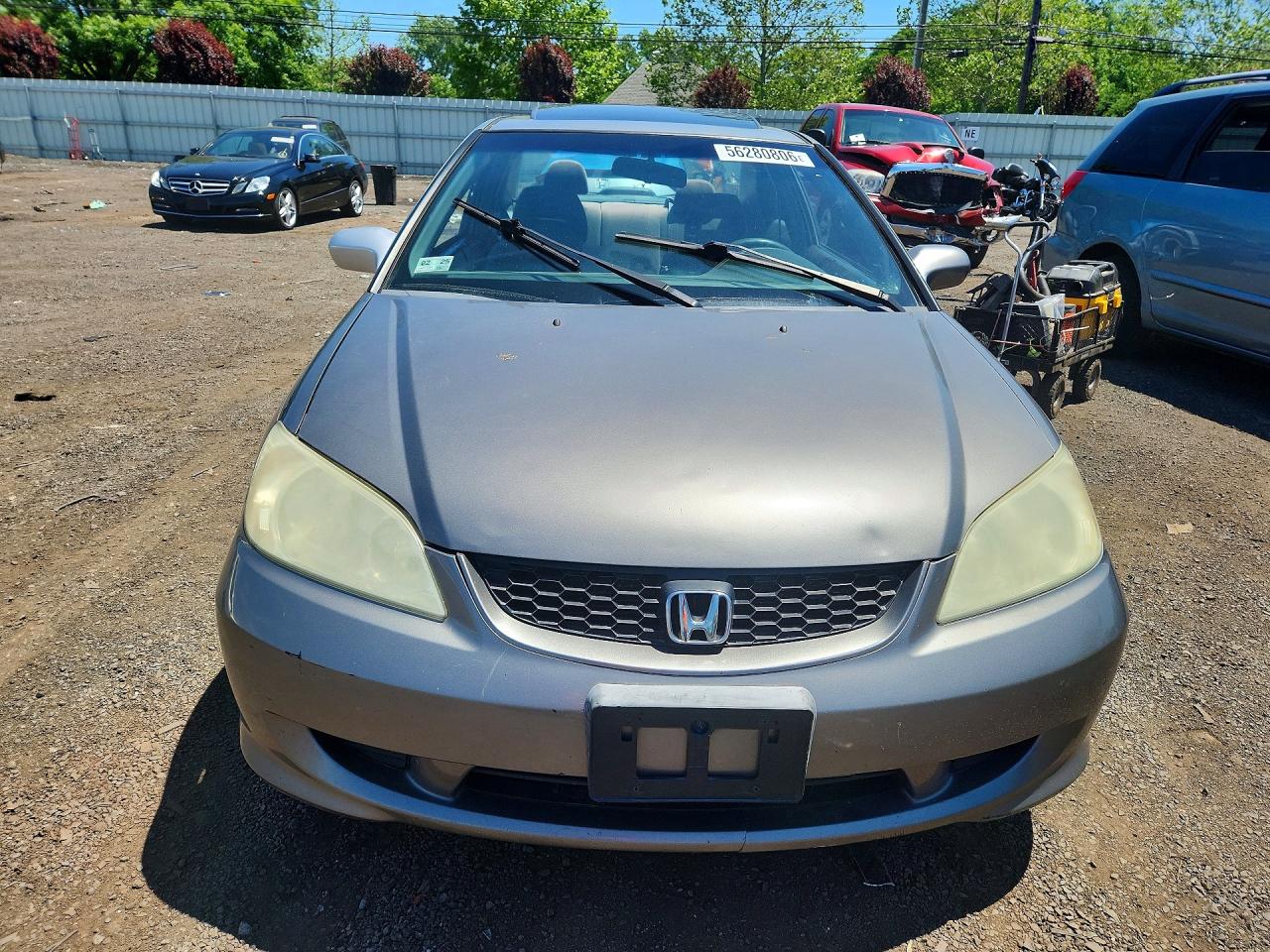 2005 Honda Civic Ex Gray vin: 1HGEM22075L053403