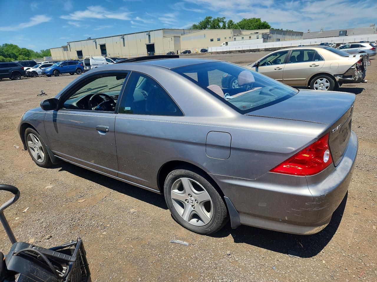 2005 Honda Civic Ex Gray vin: 1HGEM22075L053403