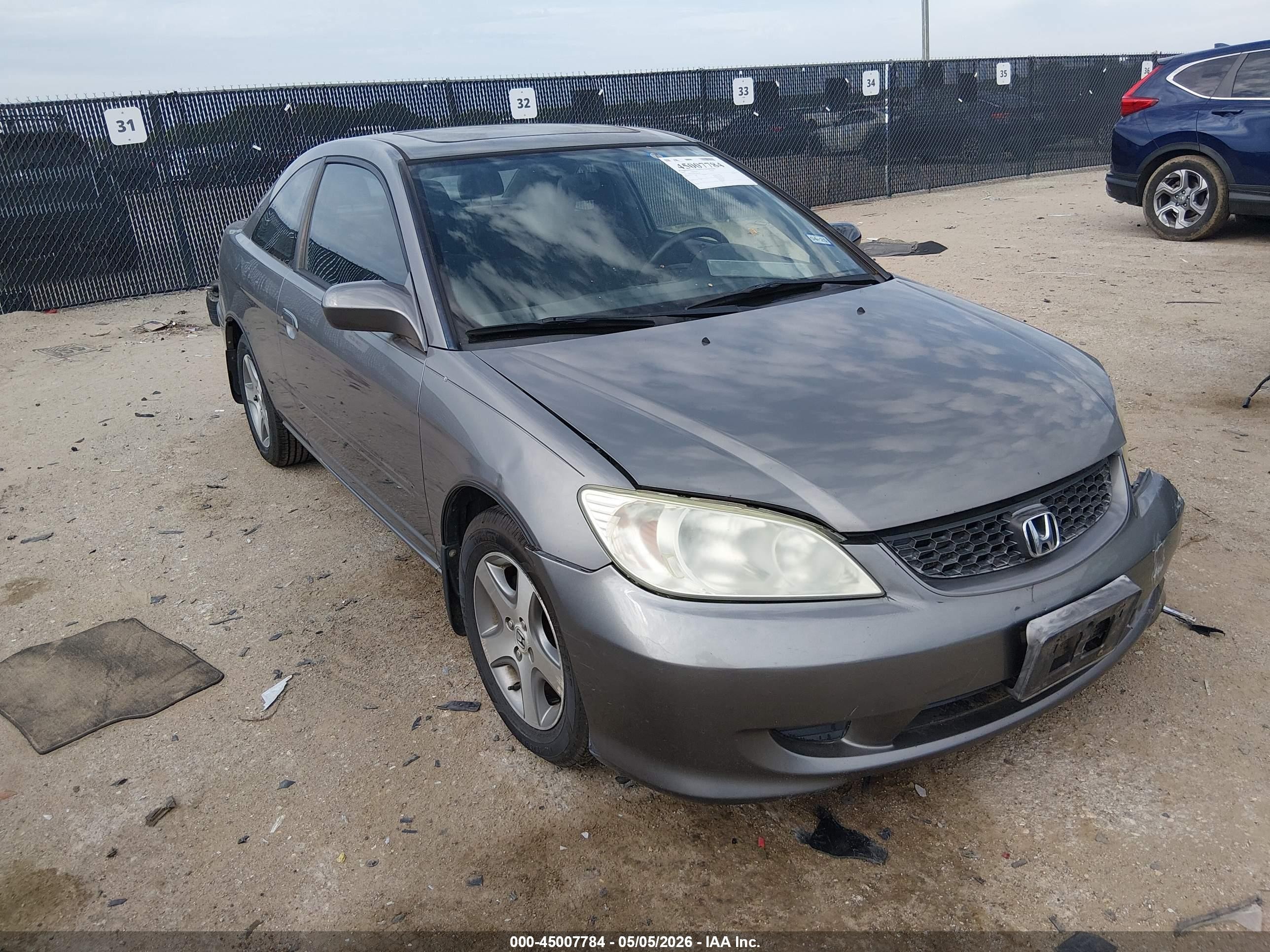 2004 Honda Civic Ex Champagne vin: 1HGEM22084L062707