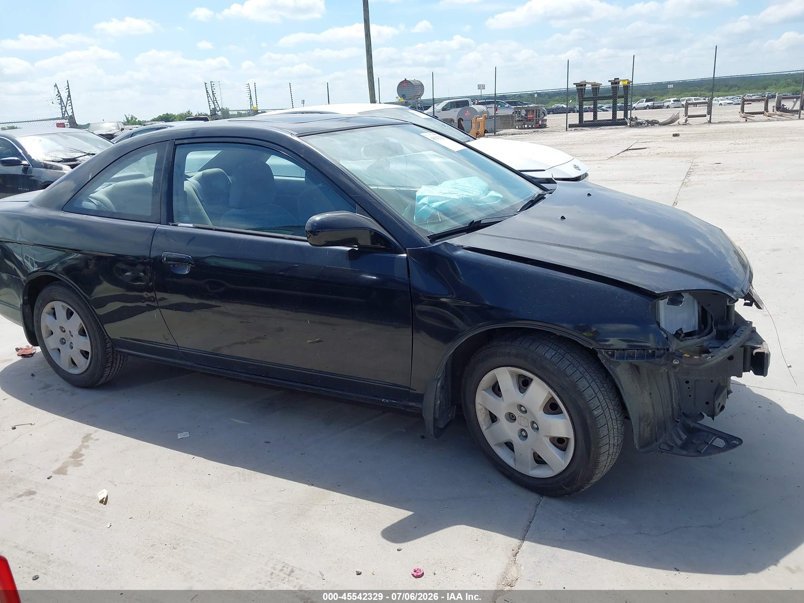 2002 Honda Civic Ex Black vin: 1HGEM220X2L084270