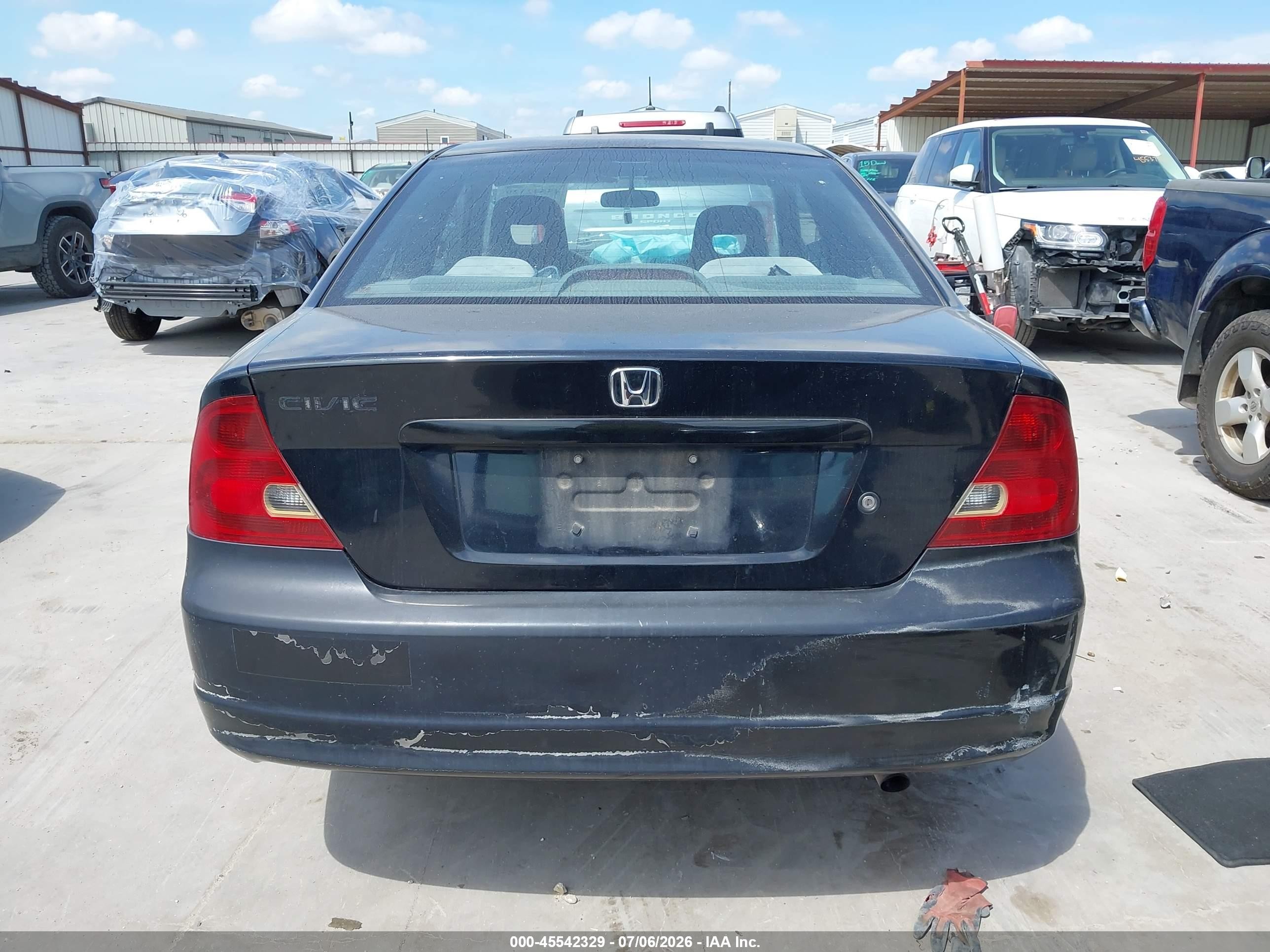 2002 Honda Civic Ex Black vin: 1HGEM220X2L084270