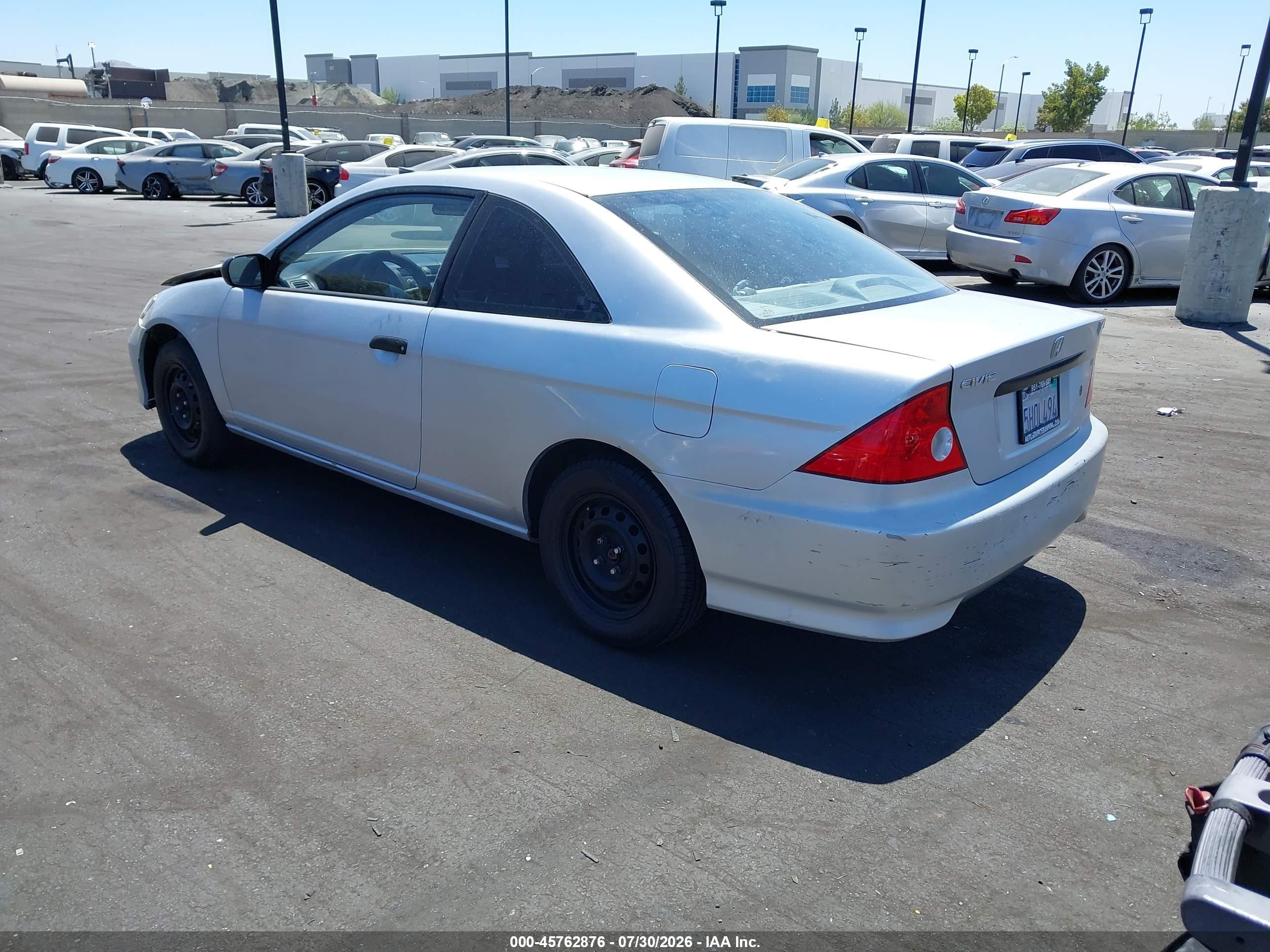 2004 Honda Civic Vp Silver vin: 1HGEM22104L054075