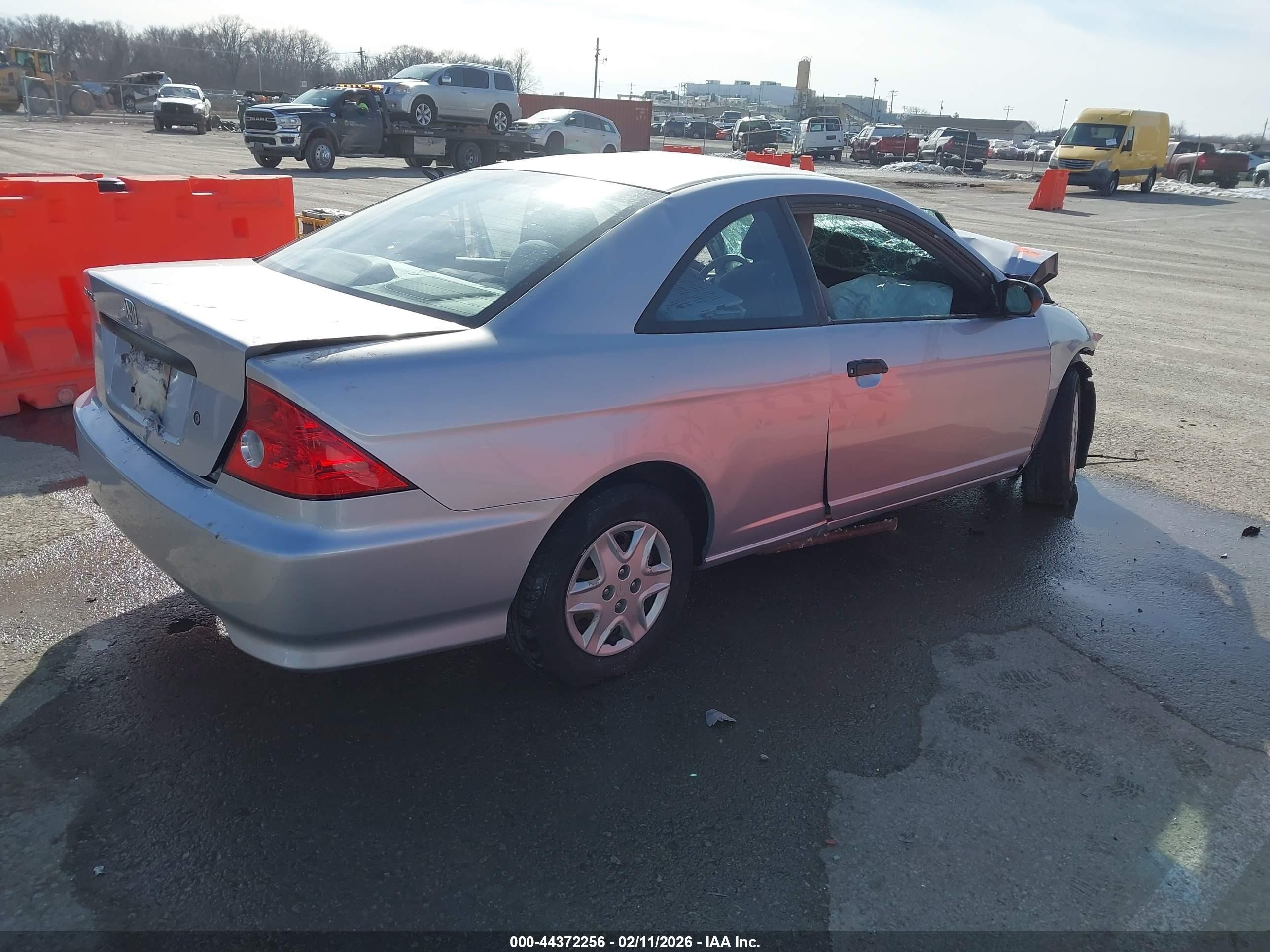 2005 Honda Civic Vp Silver vin: 1HGEM22115L049615