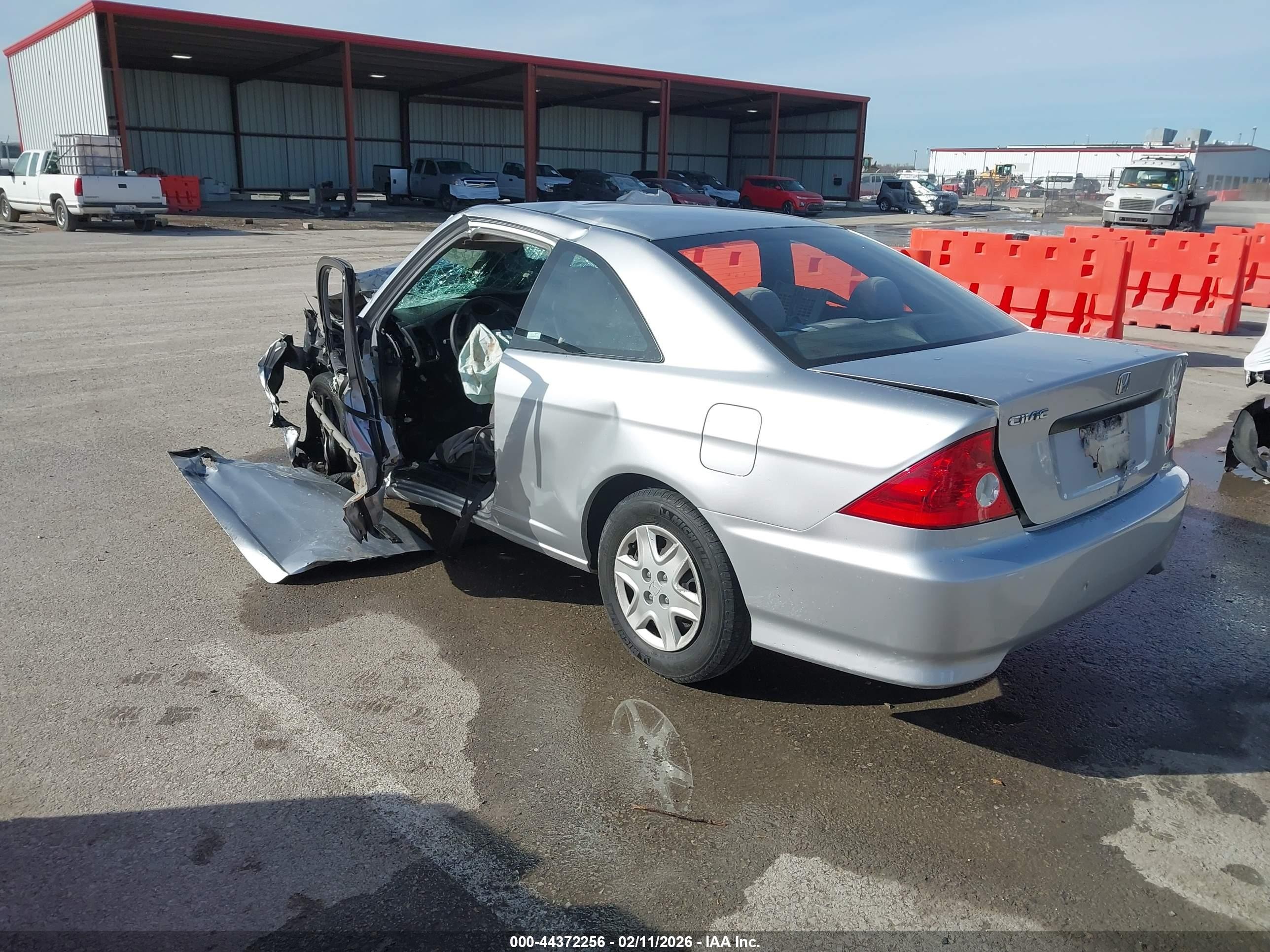2005 Honda Civic Vp Silver vin: 1HGEM22115L049615