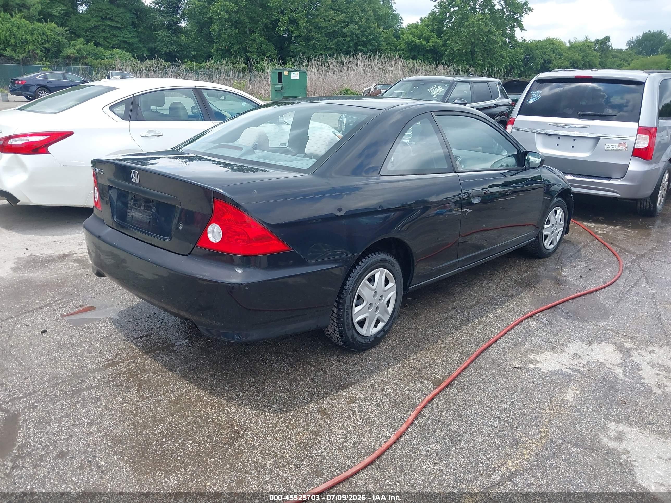2005 Honda Civic Vp Black vin: 1HGEM22115L080234