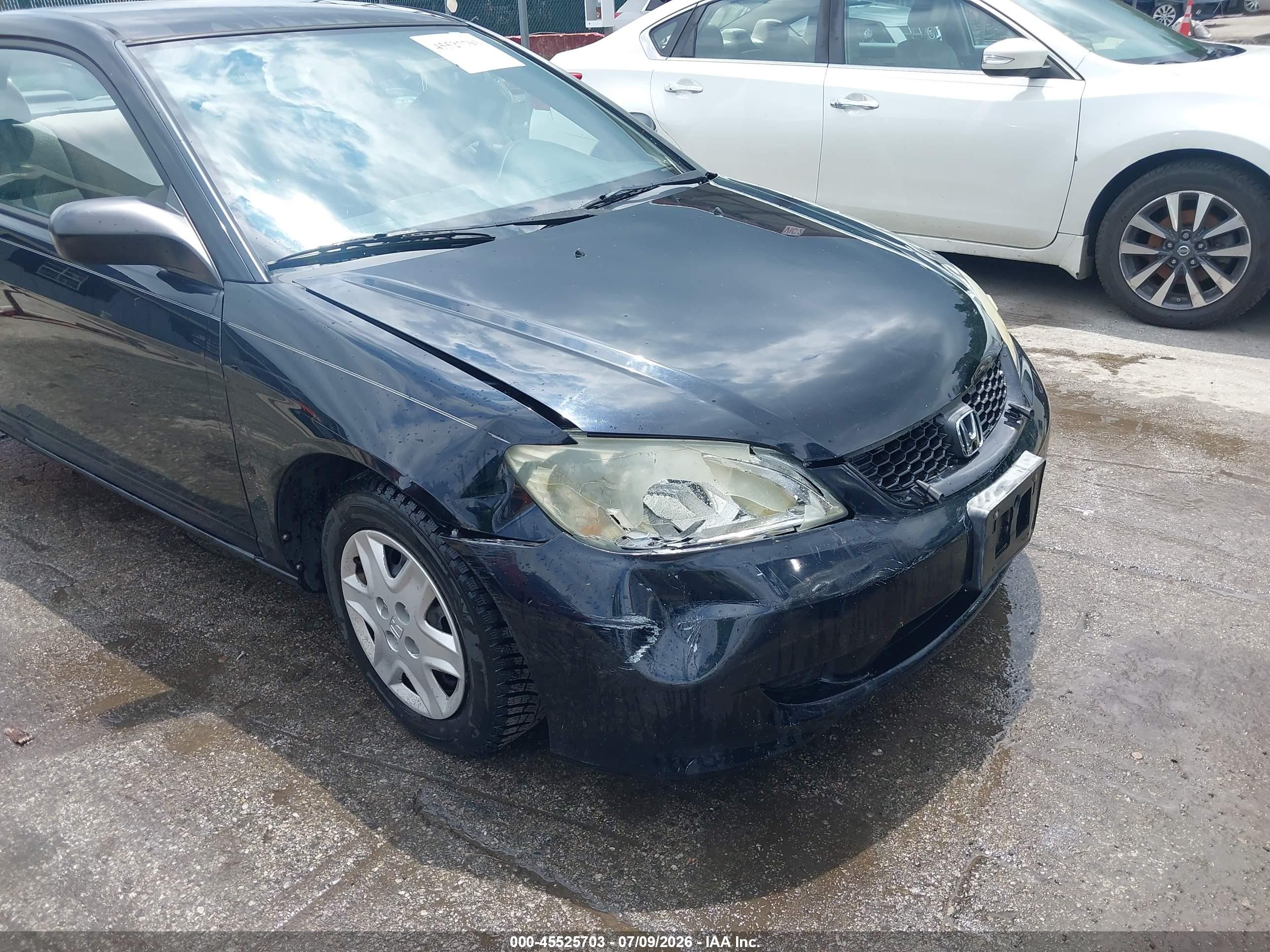 2005 Honda Civic Vp Black vin: 1HGEM22115L080234