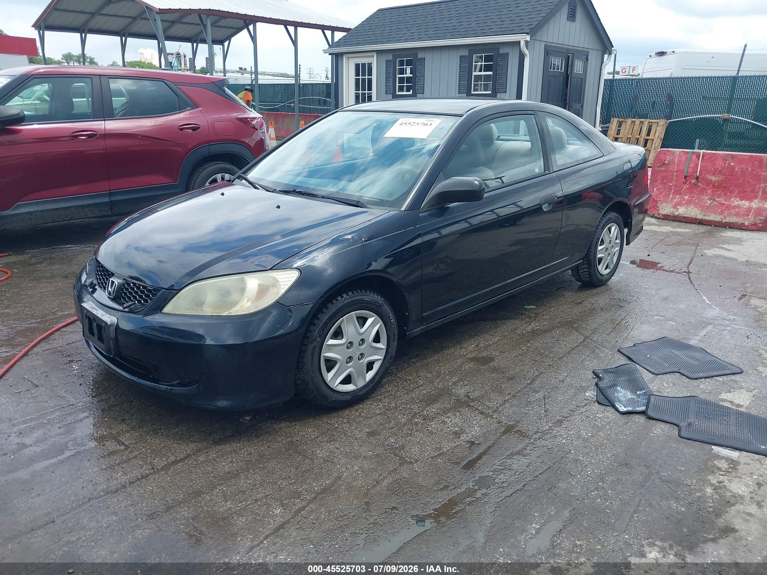 2005 Honda Civic Vp Black vin: 1HGEM22115L080234