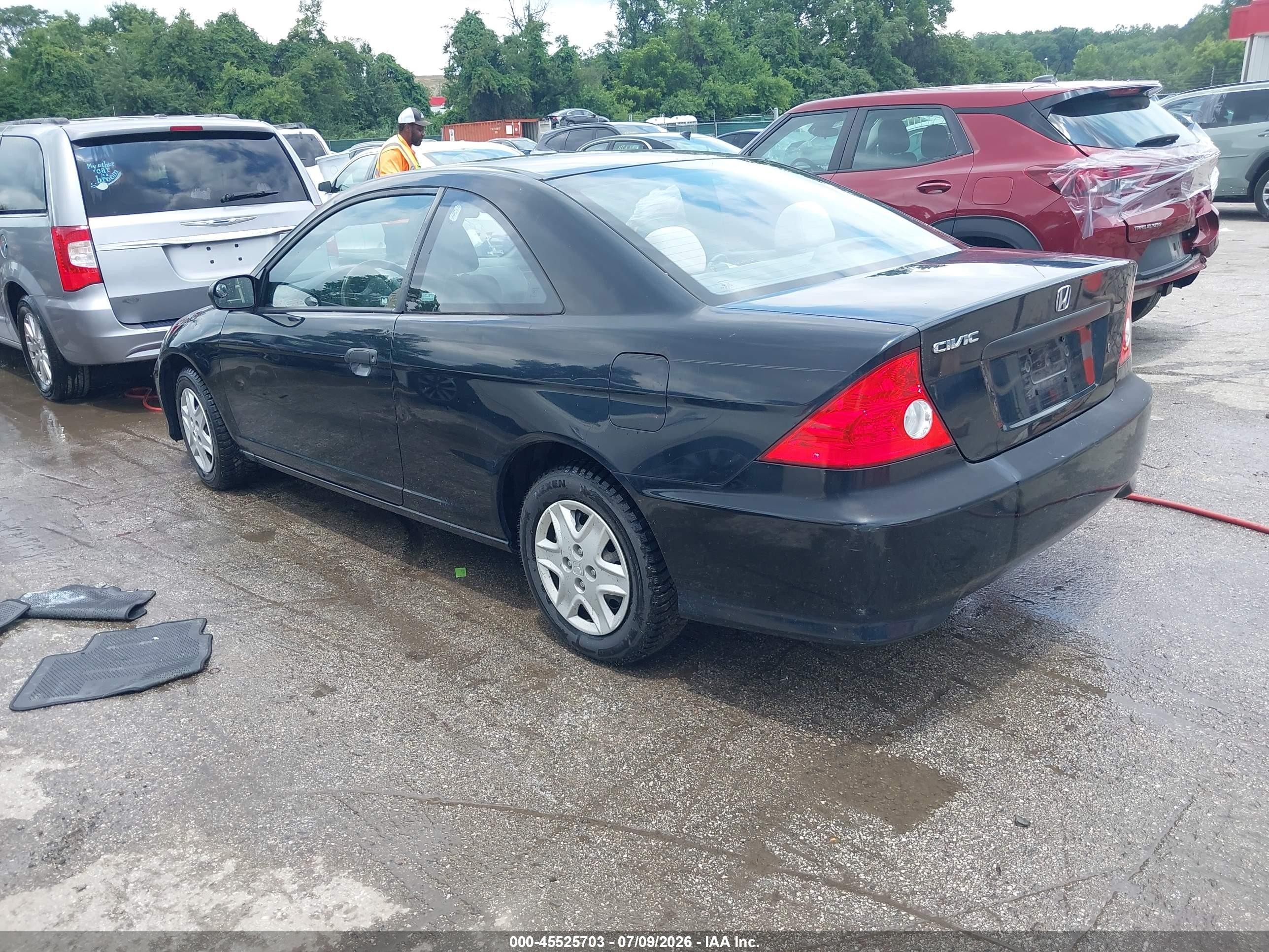 2005 Honda Civic Vp Black vin: 1HGEM22115L080234