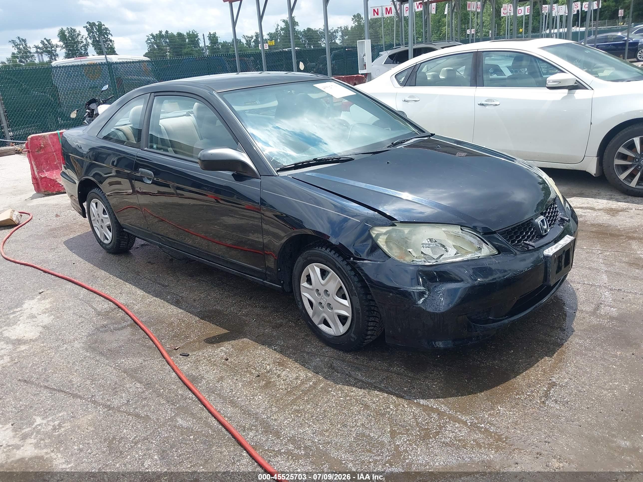 2005 Honda Civic Vp Black vin: 1HGEM22115L080234