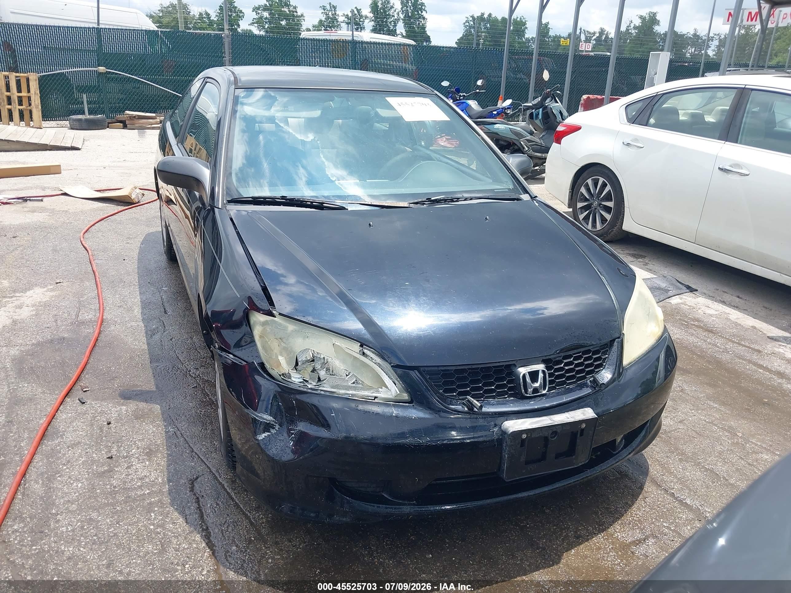2005 Honda Civic Vp Black vin: 1HGEM22115L080234