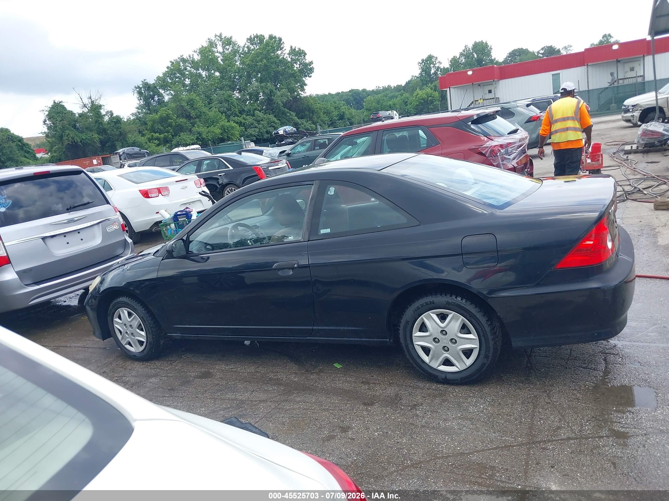 2005 Honda Civic Vp Black vin: 1HGEM22115L080234