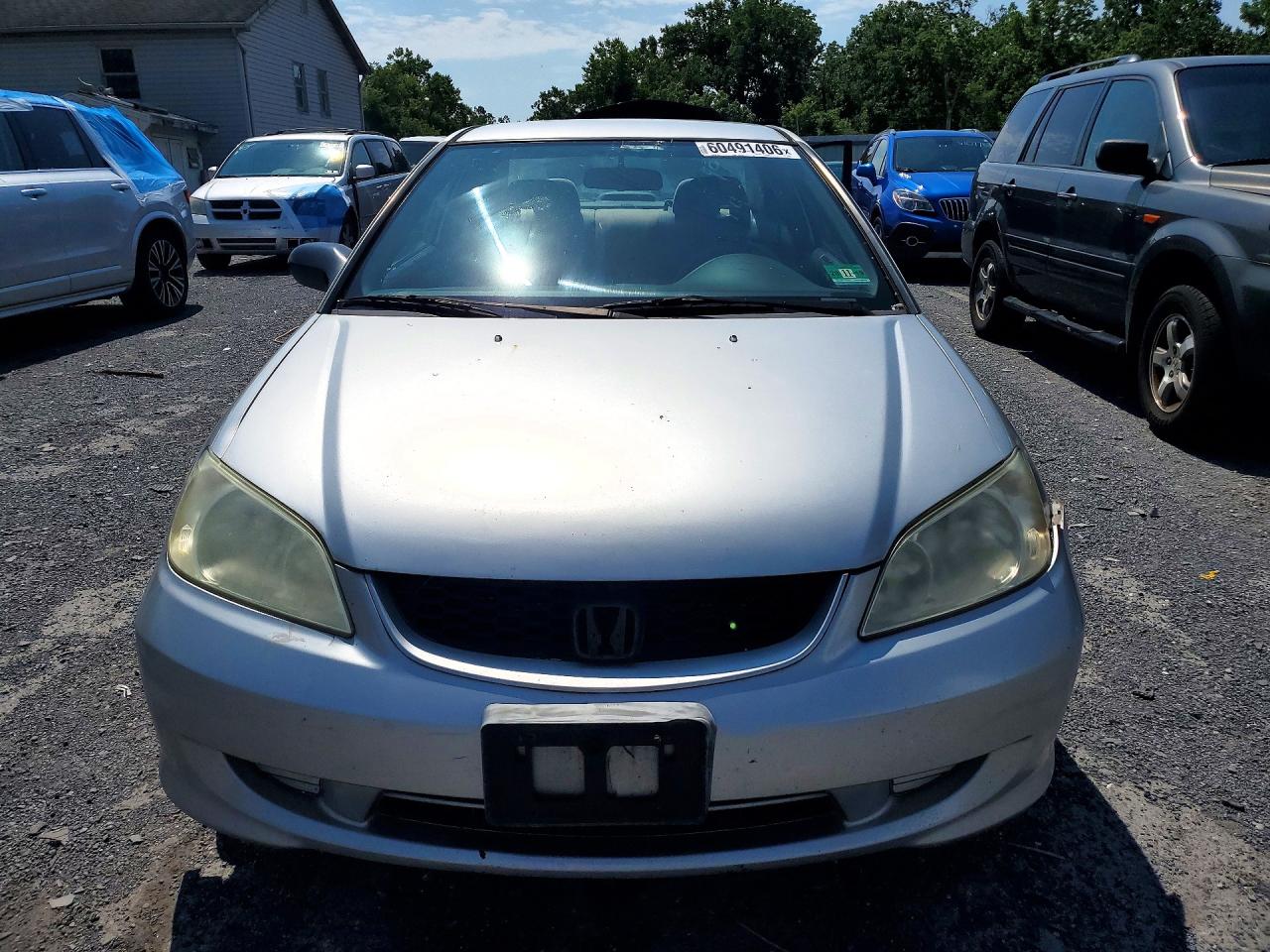 2005 Honda Civic Dx Vp Silver vin: 1HGEM22115L080315