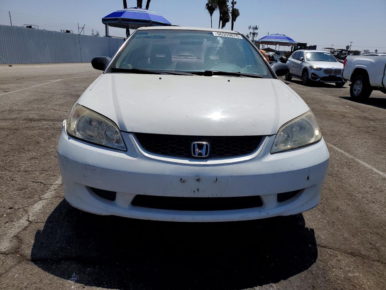 2004 Honda Civic Dx Vp White vin: 1HGEM22124L038704