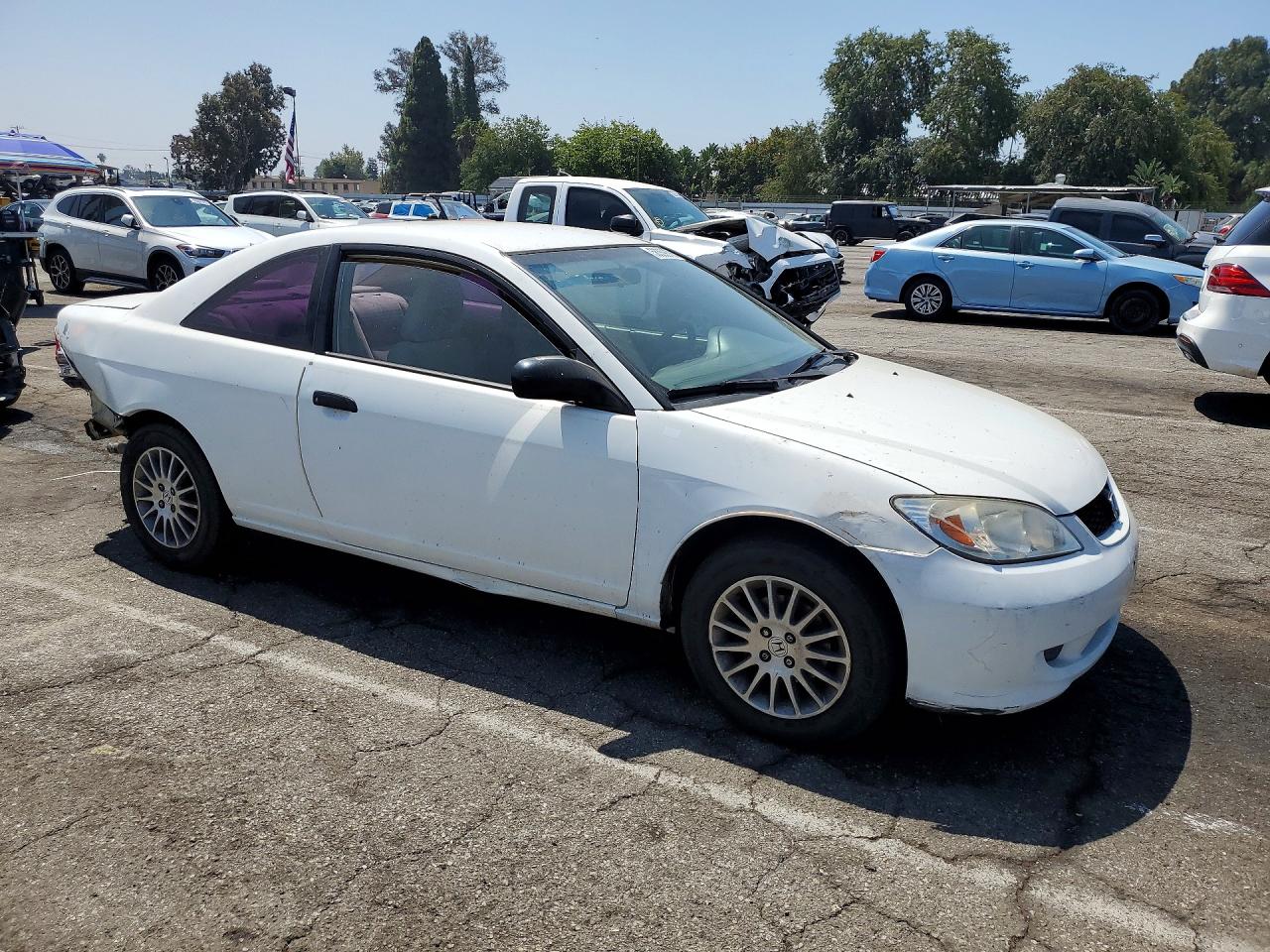 2004 Honda Civic Dx Vp White vin: 1HGEM22124L038704