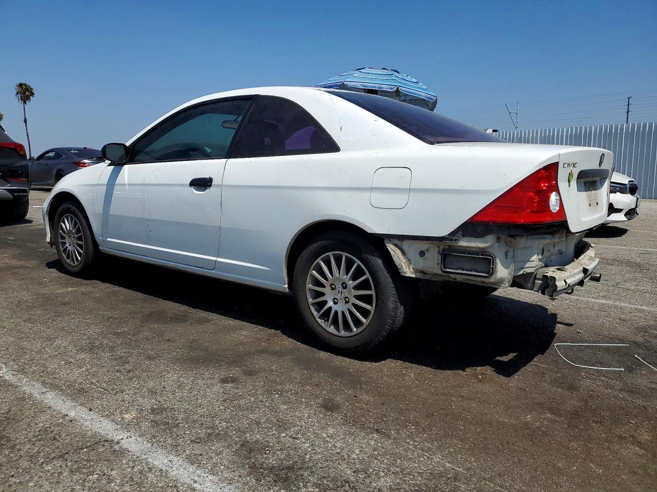 2004 Honda Civic Dx Vp White vin: 1HGEM22124L038704