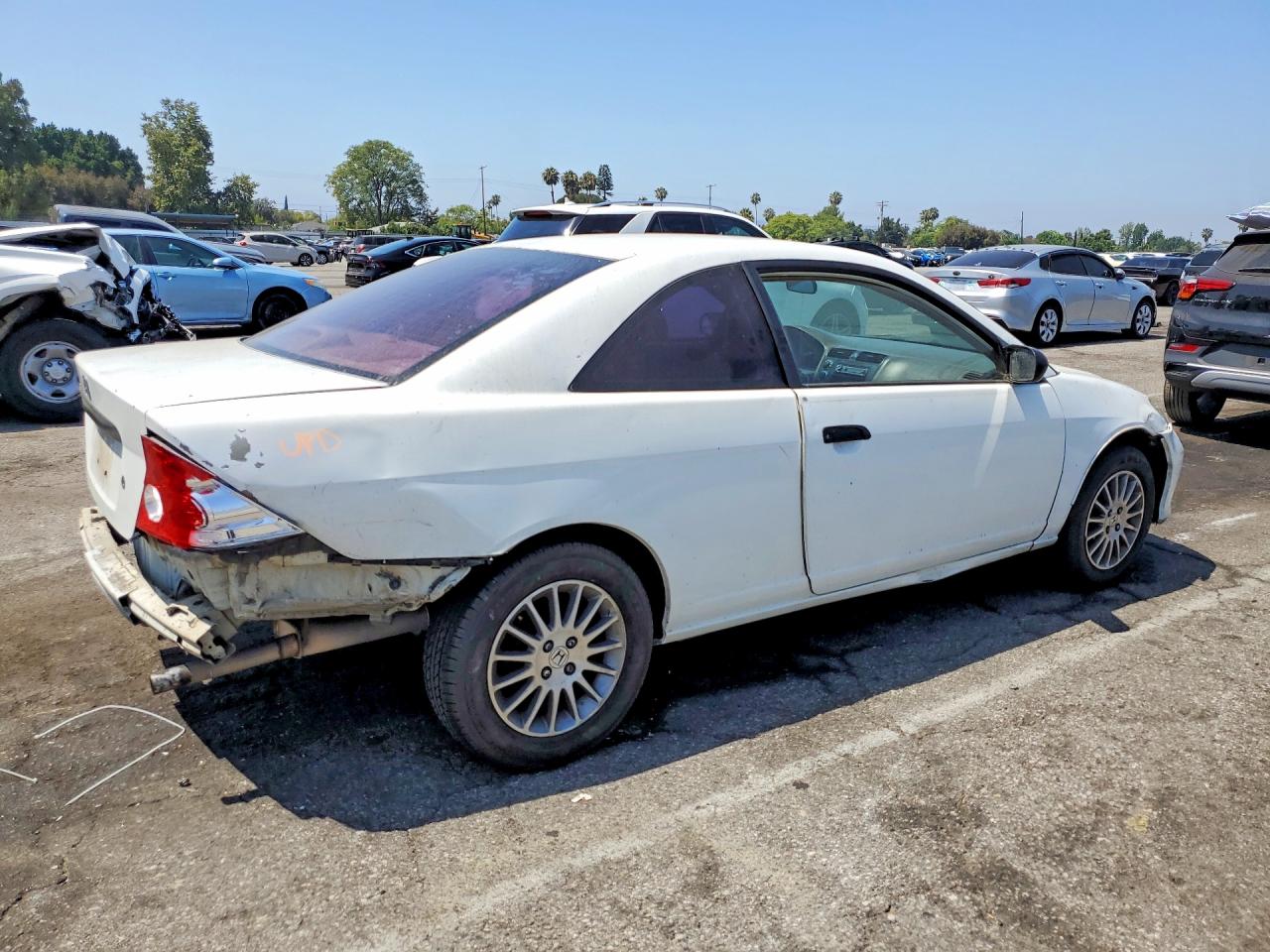 2004 Honda Civic Dx Vp White vin: 1HGEM22124L038704