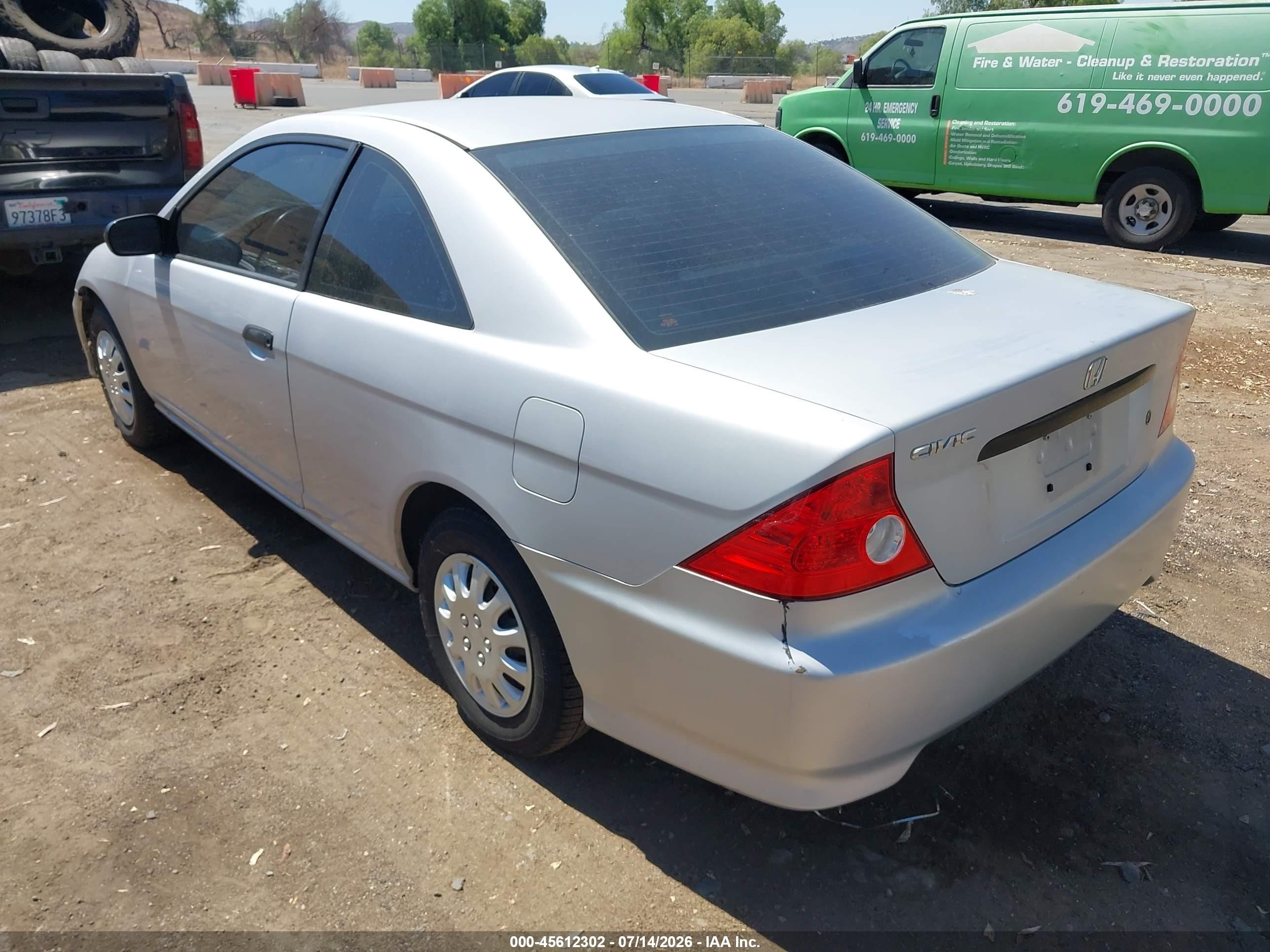 2004 Honda Civic Vp Серебряный vin: 1HGEM22124L060718
