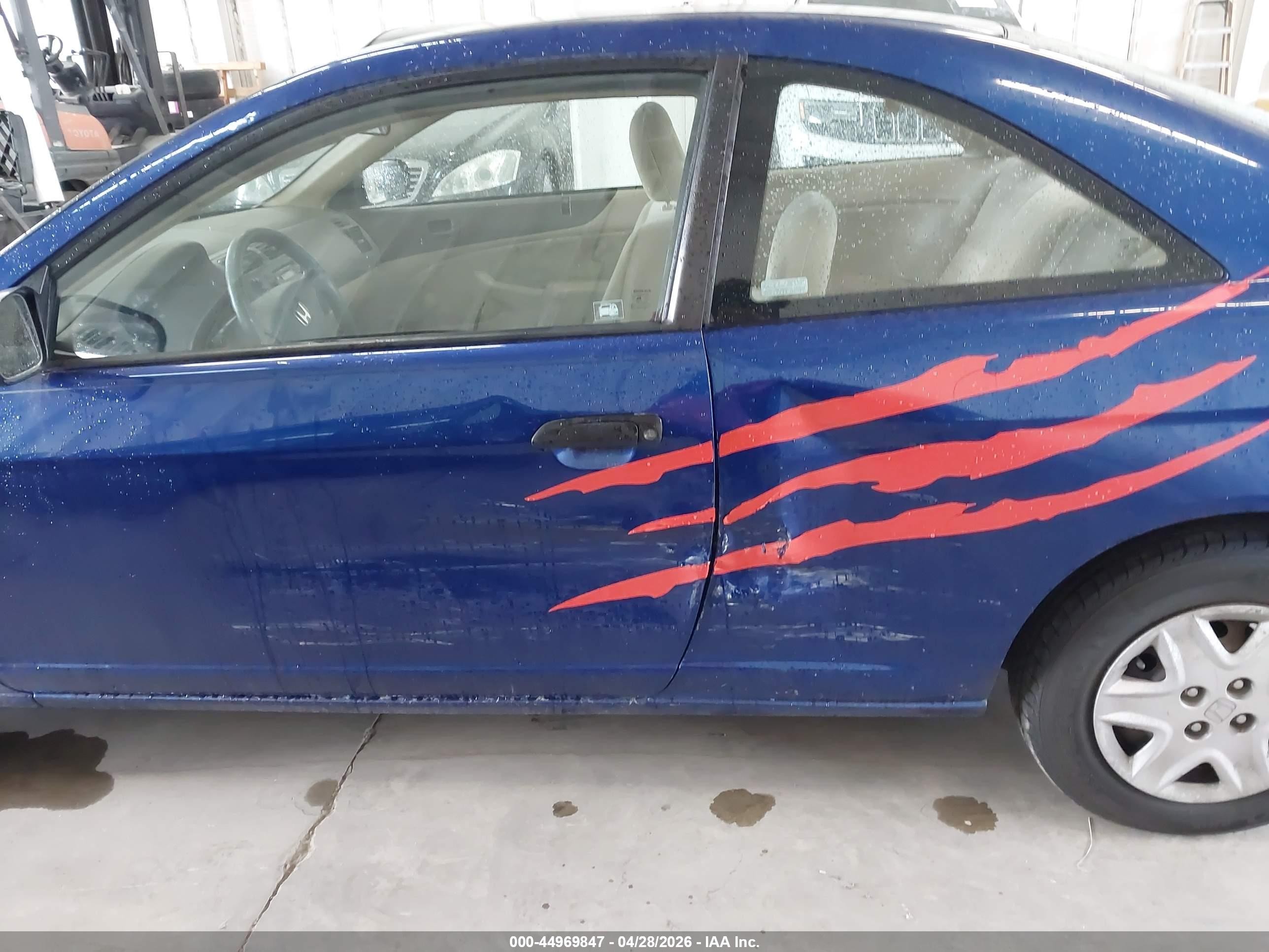 2005 Honda Civic Vp Синий vin: 1HGEM22125L065886