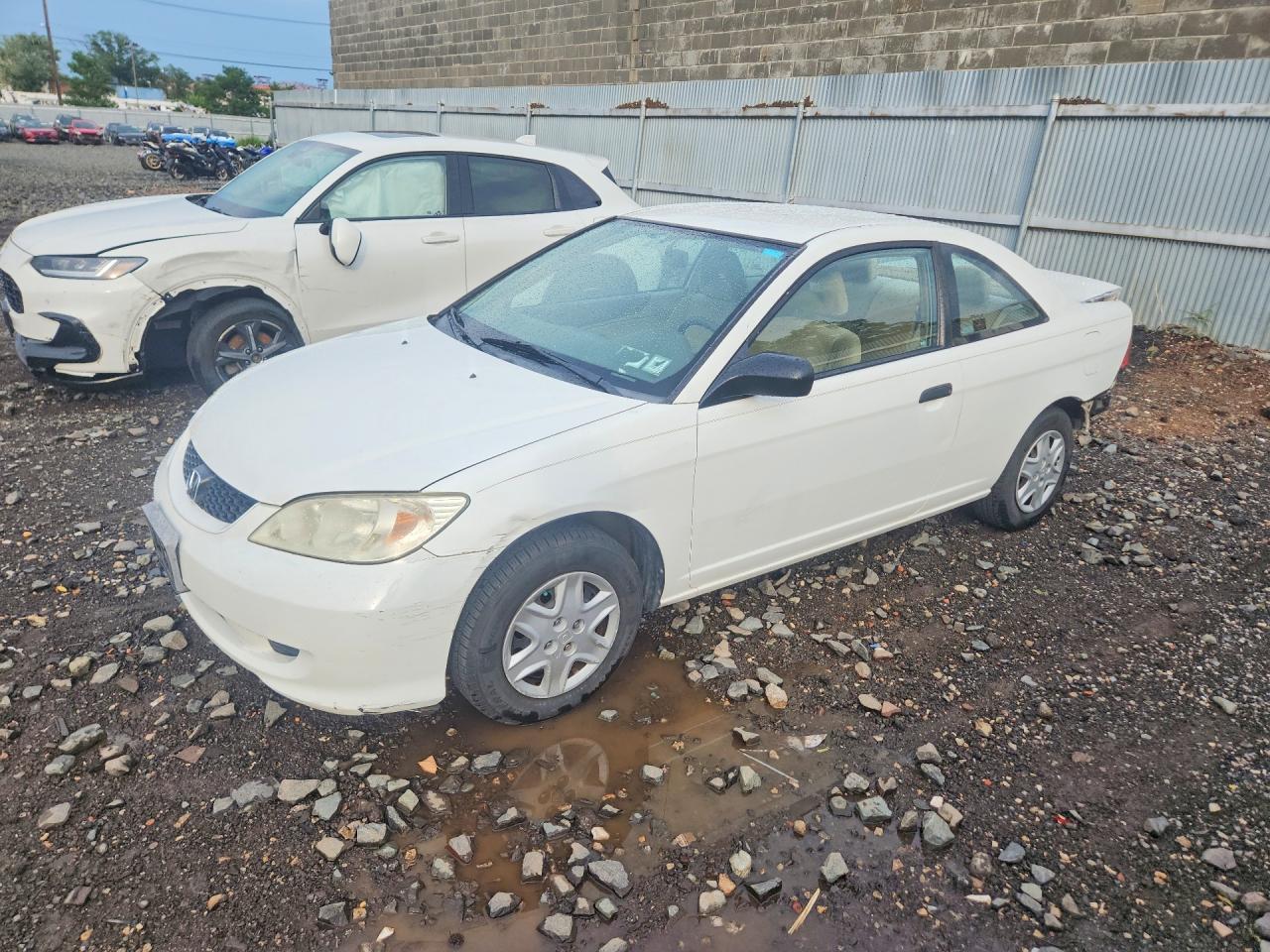 2004 Honda Civic Dx Vp White vin: 1HGEM22134L079021