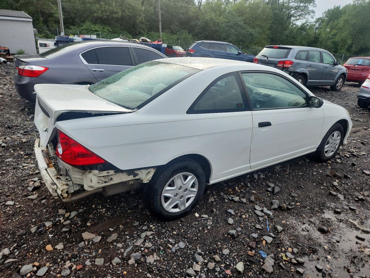 2004 Honda Civic Dx Vp White vin: 1HGEM22134L079021