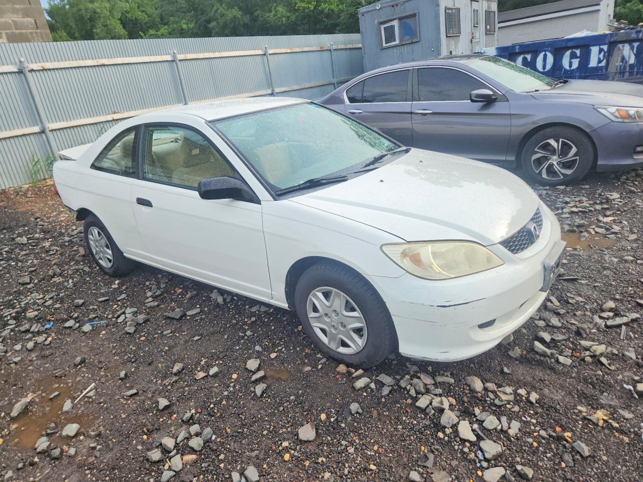2004 Honda Civic Dx Vp White vin: 1HGEM22134L079021