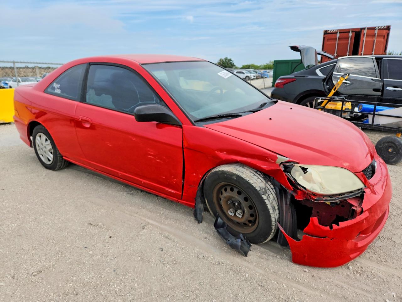 2004 Honda Civic Dx Vp Красный vin: 1HGEM22144L046237