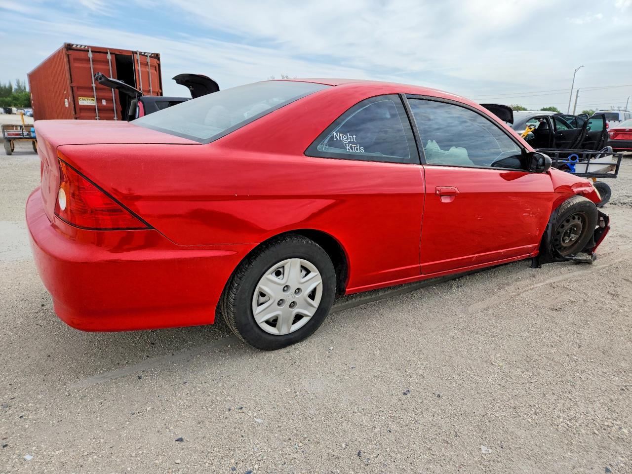 2004 Honda Civic Dx Vp Красный vin: 1HGEM22144L046237