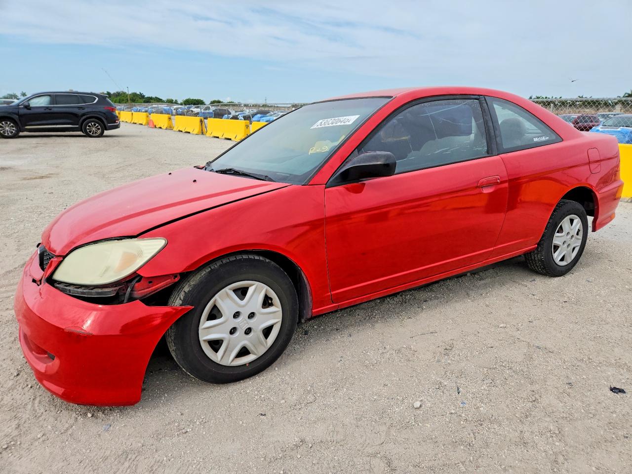 2004 Honda Civic Dx Vp Red vin: 1HGEM22144L046237