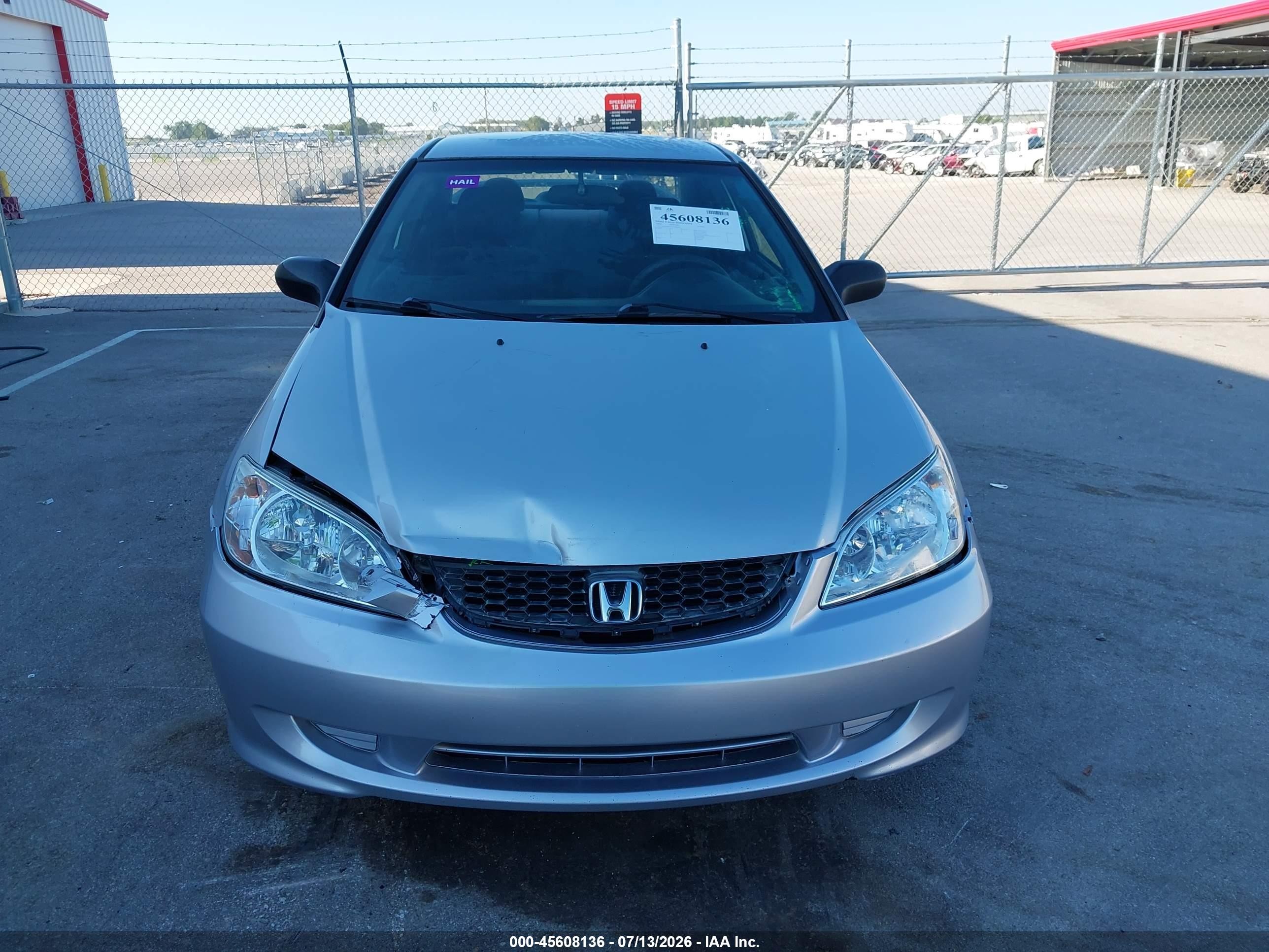 2004 Honda Civic Vp Silver vin: 1HGEM22164L040679