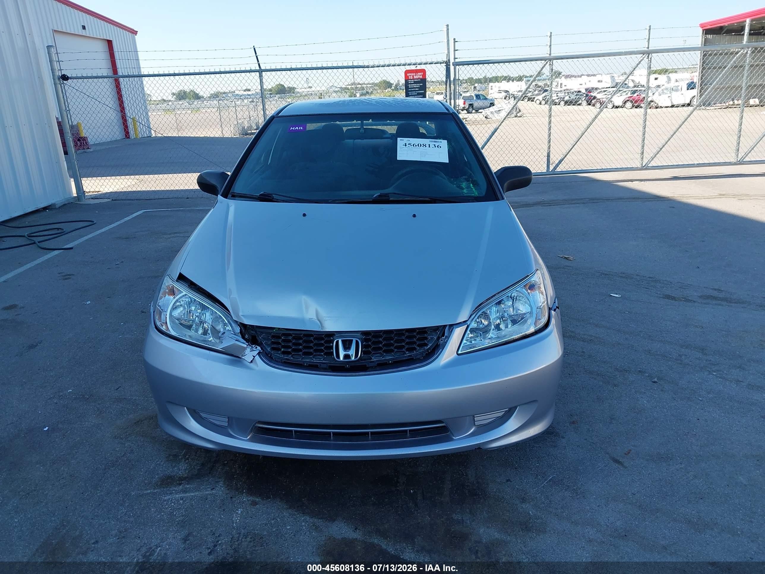 2004 Honda Civic Vp Silver vin: 1HGEM22164L040679