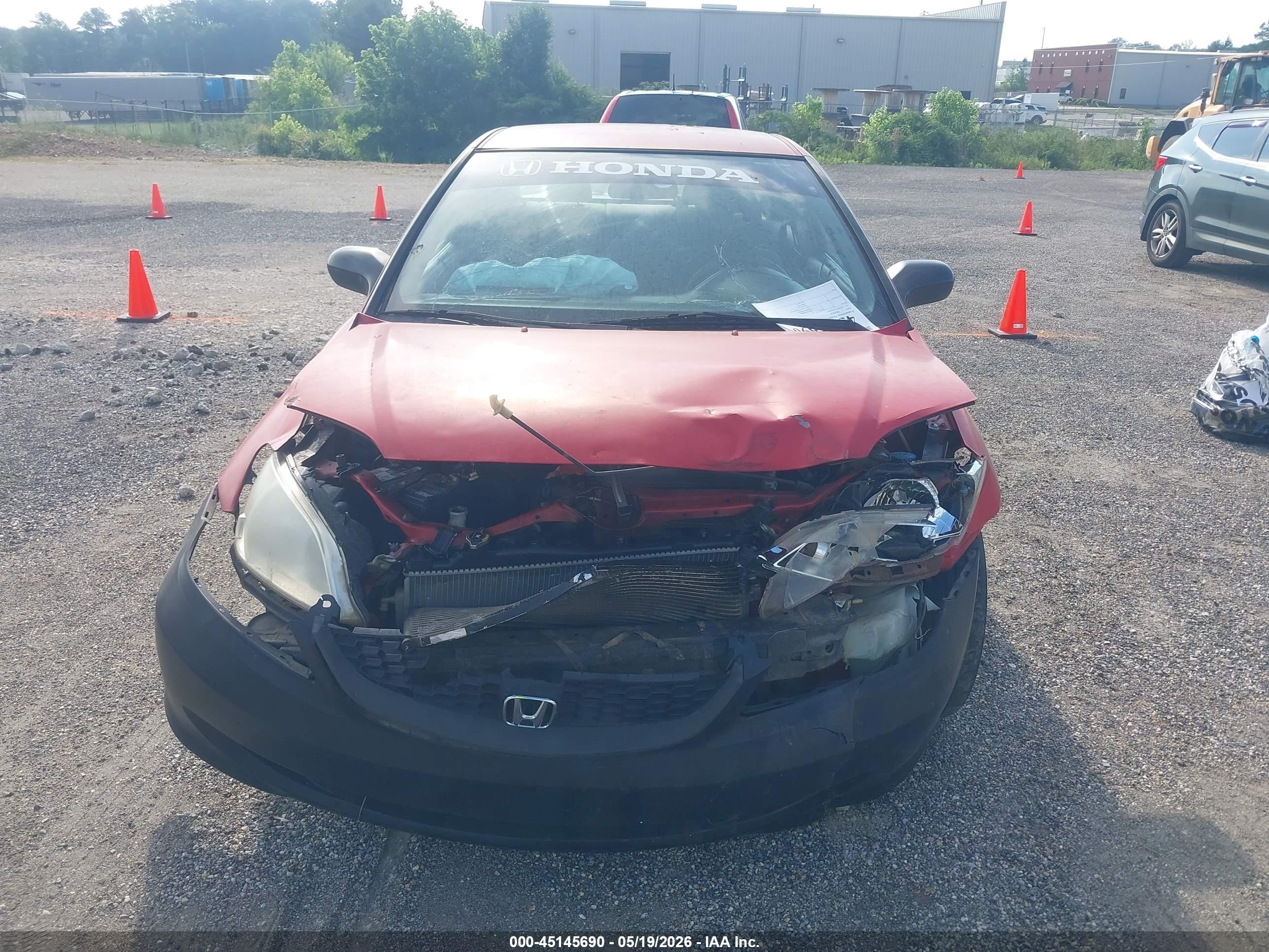 2004 Honda Civic Vp Красный vin: 1HGEM22174L058687