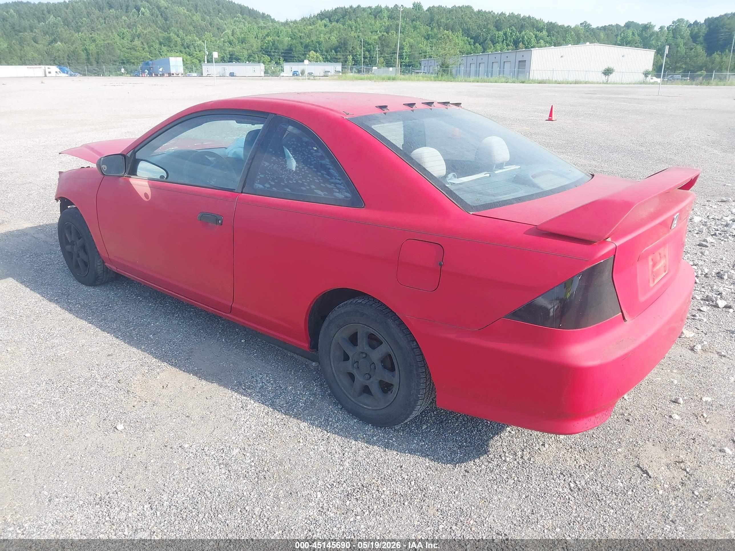 2004 Honda Civic Vp Красный vin: 1HGEM22174L058687
