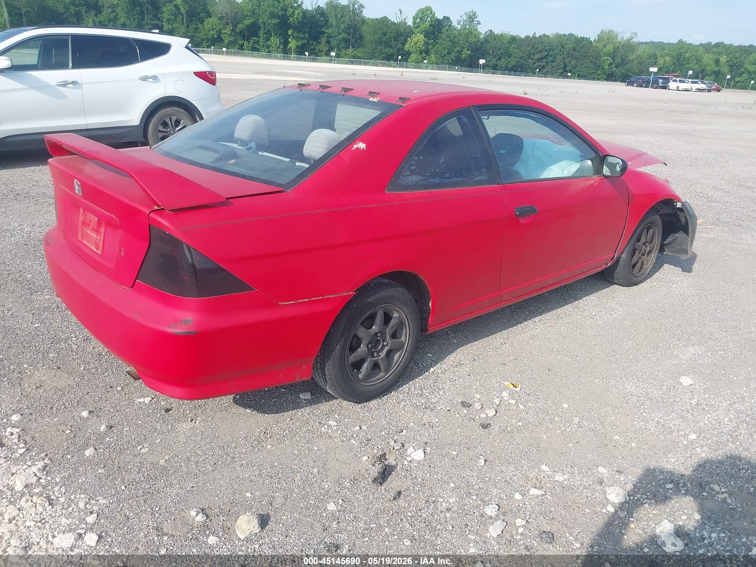 2004 Honda Civic Vp Красный vin: 1HGEM22174L058687