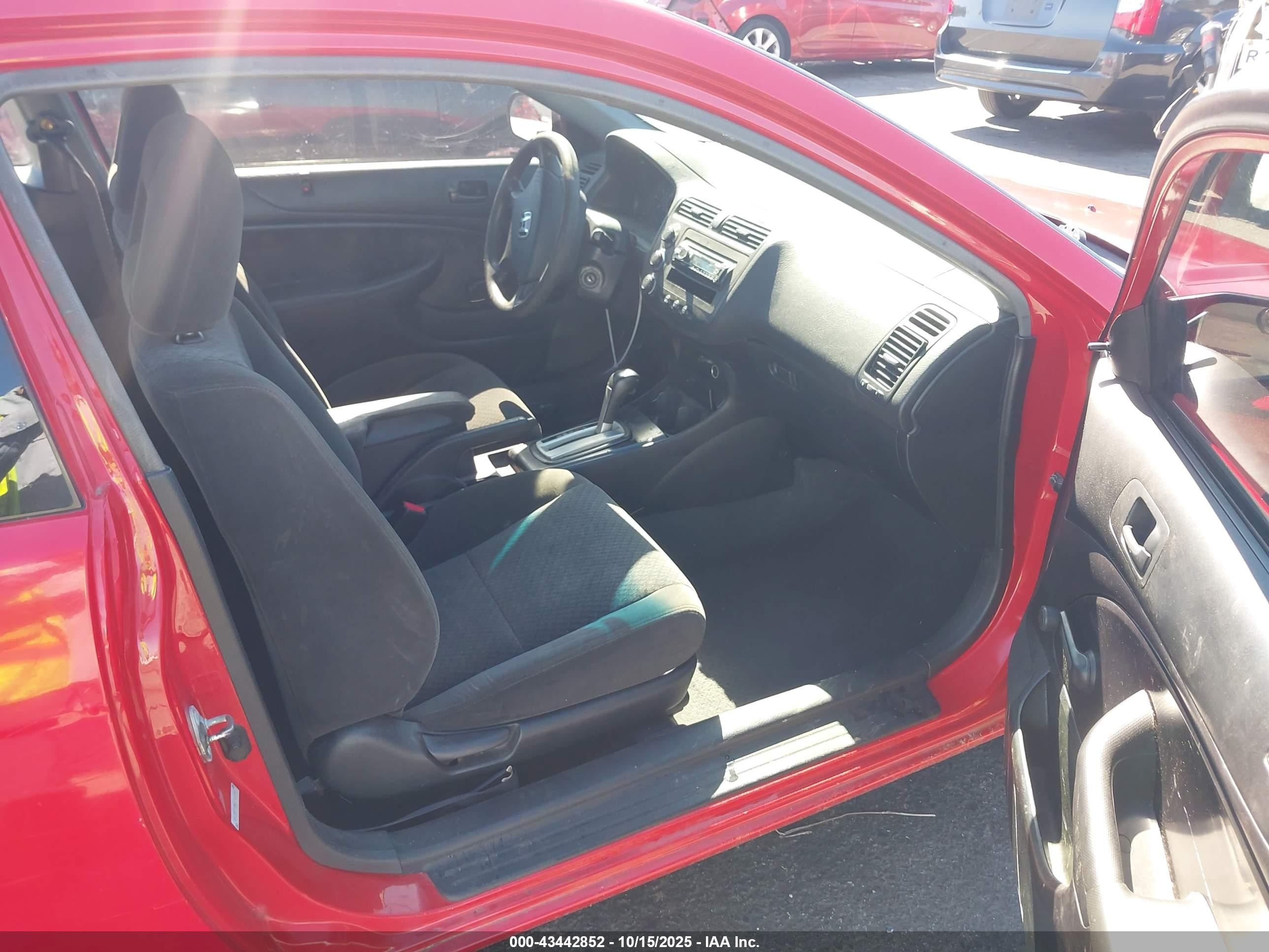 2004 Honda Civic Vp Red vin: 1HGEM22184L046225