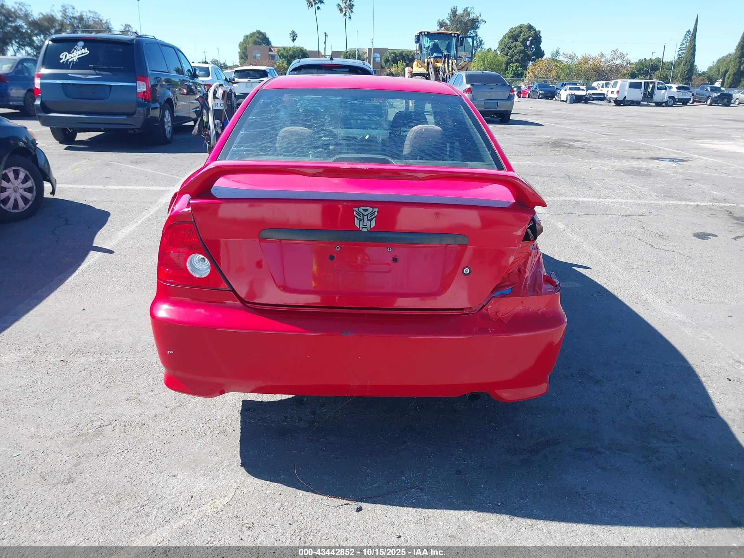 2004 Honda Civic Vp Red vin: 1HGEM22184L046225