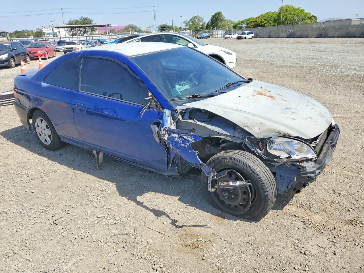 2004 Honda Civic Dx Vp Blue vin: 1HGEM22184L046273