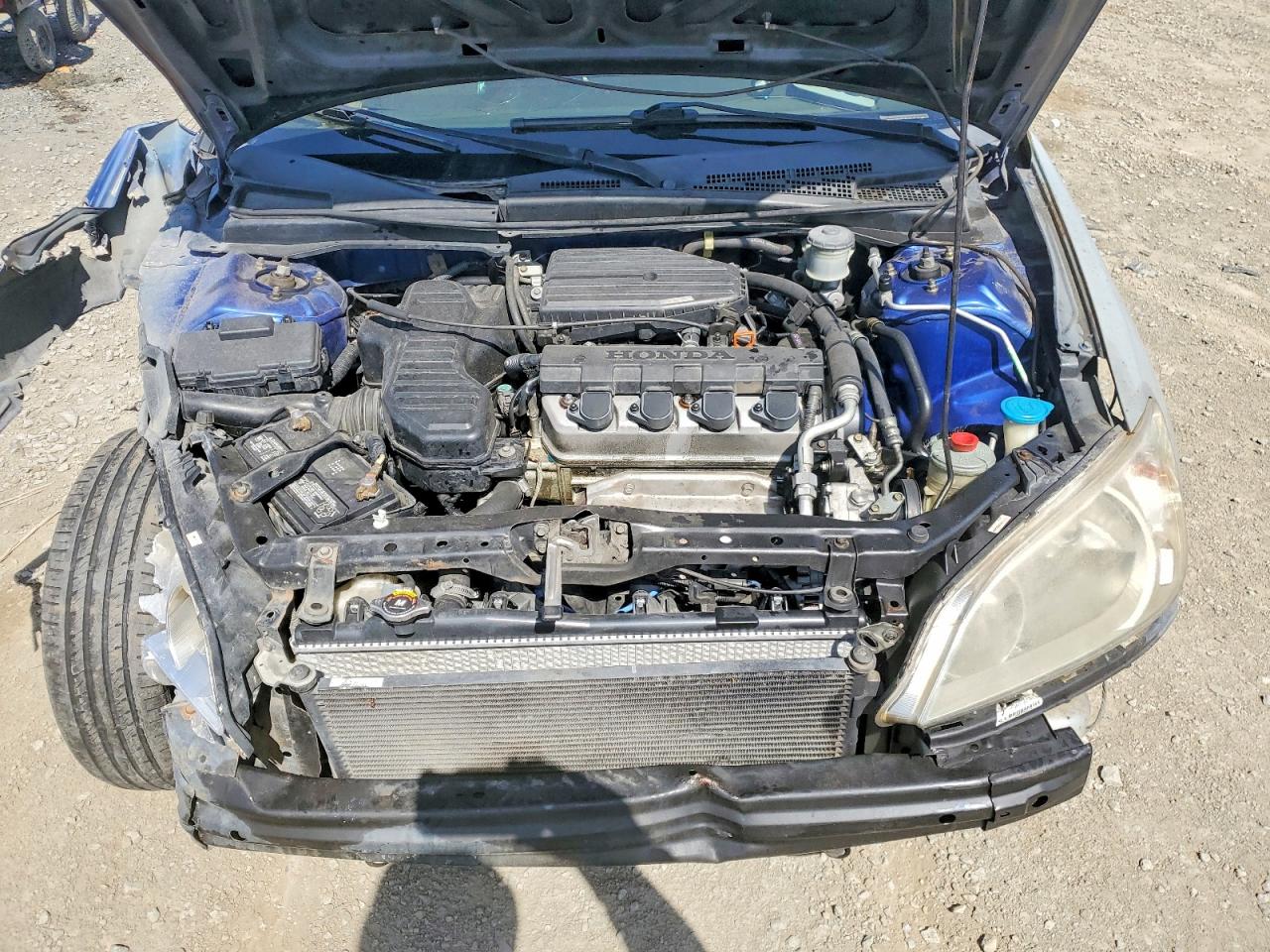 2004 Honda Civic Dx Vp Blue vin: 1HGEM22184L046273